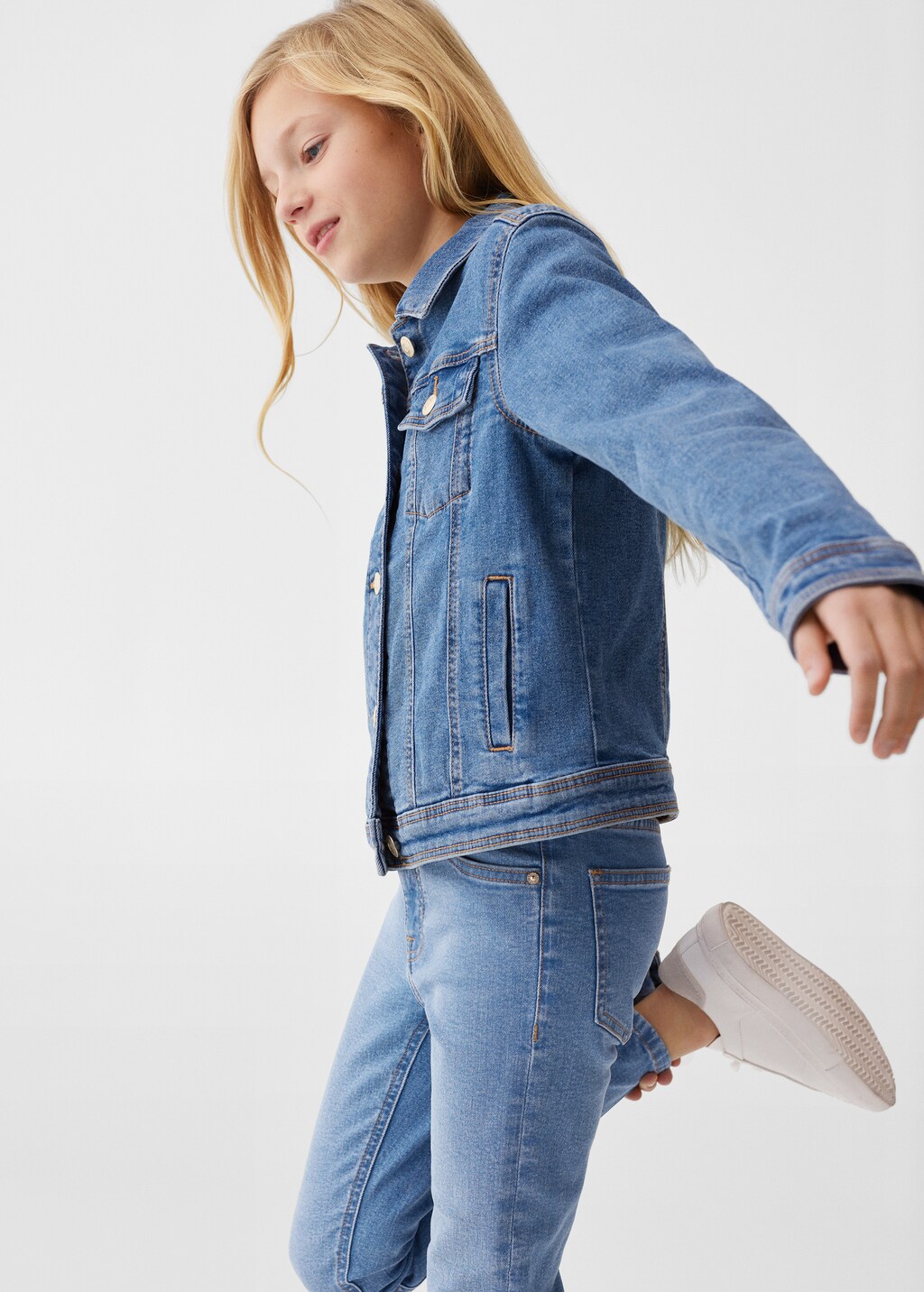 Pockets denim jacket - Girls | MANGO OUTLET USA