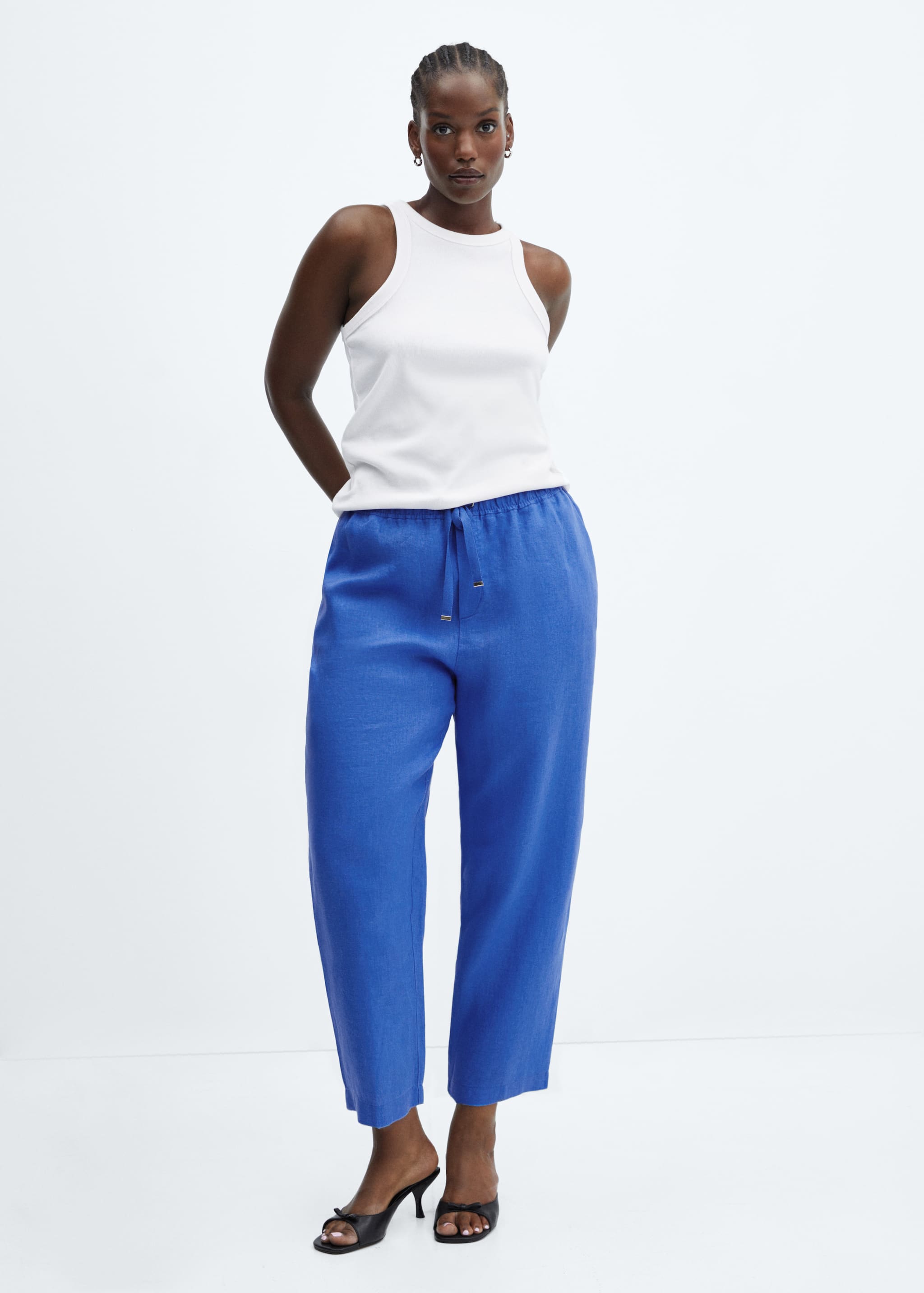 100% linen trousers - Details of the article 3