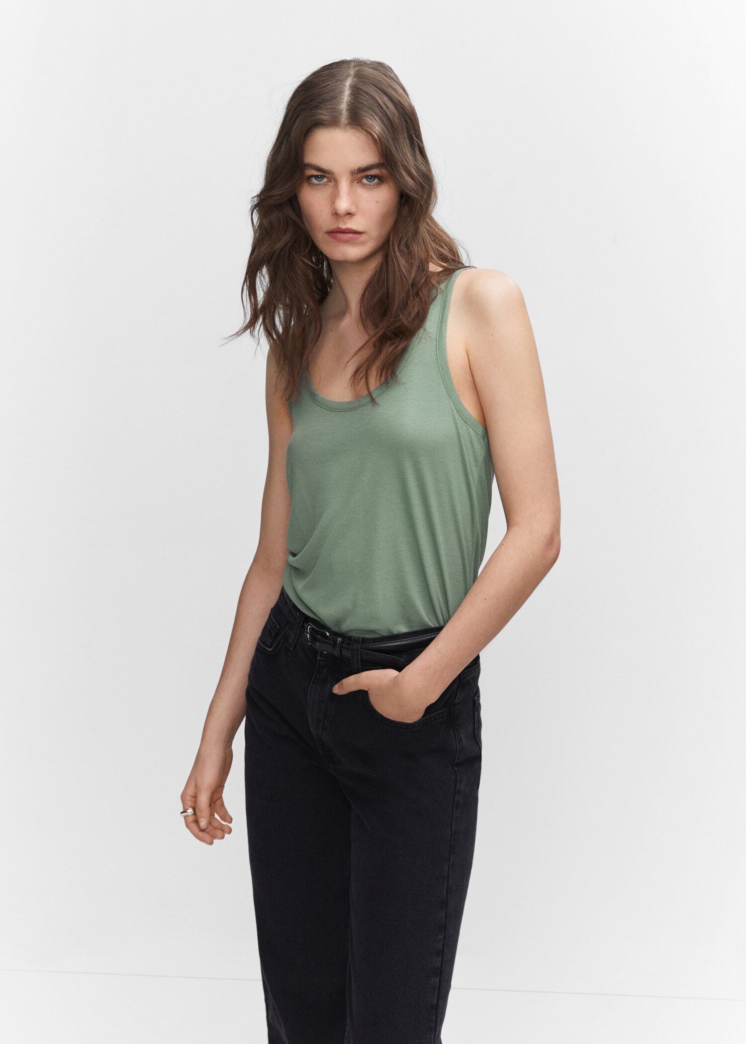 Fluid strapless top - Medium plane