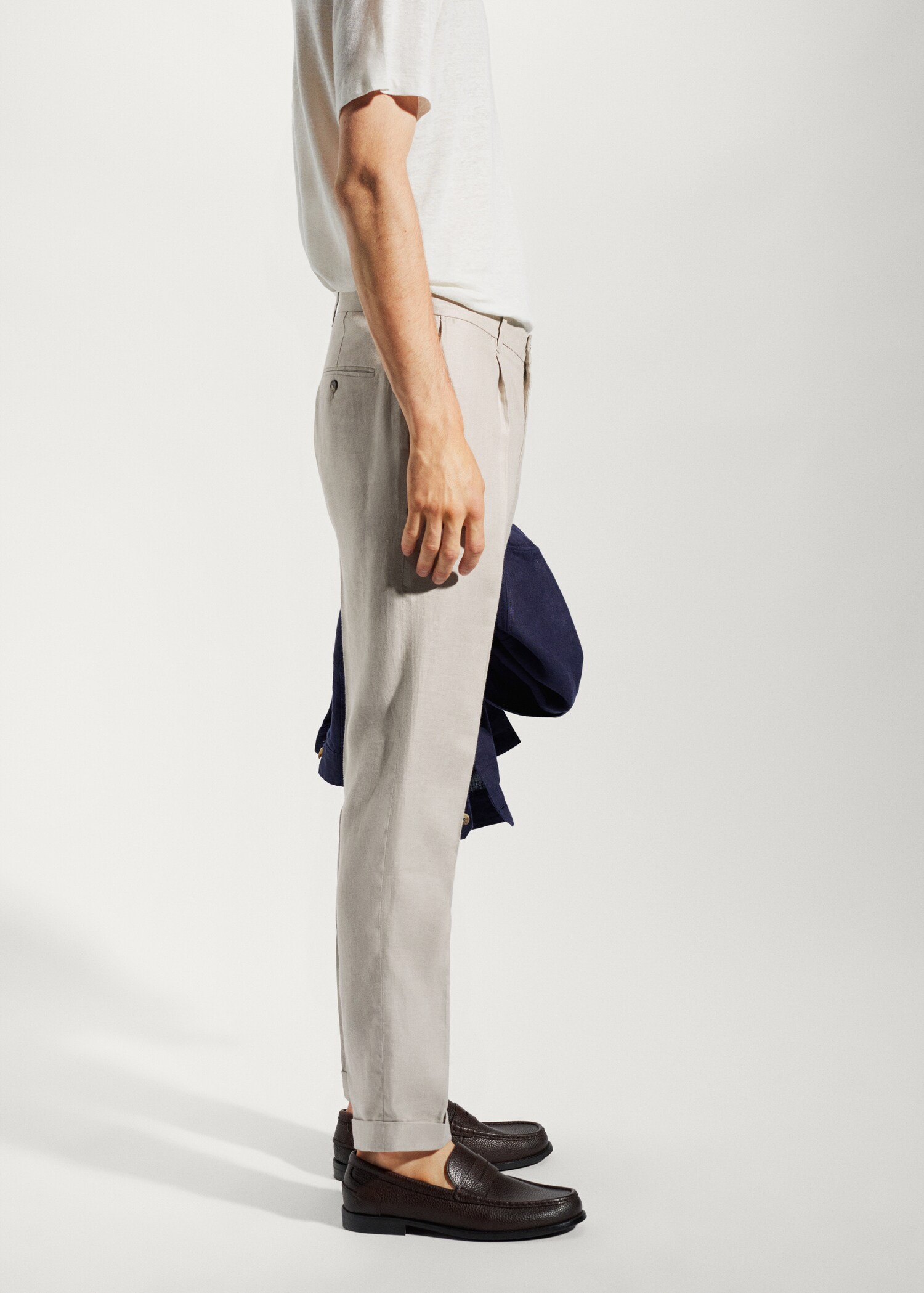 Regular Fit-Hose aus 100 % Leinen - Detail des Artikels 2