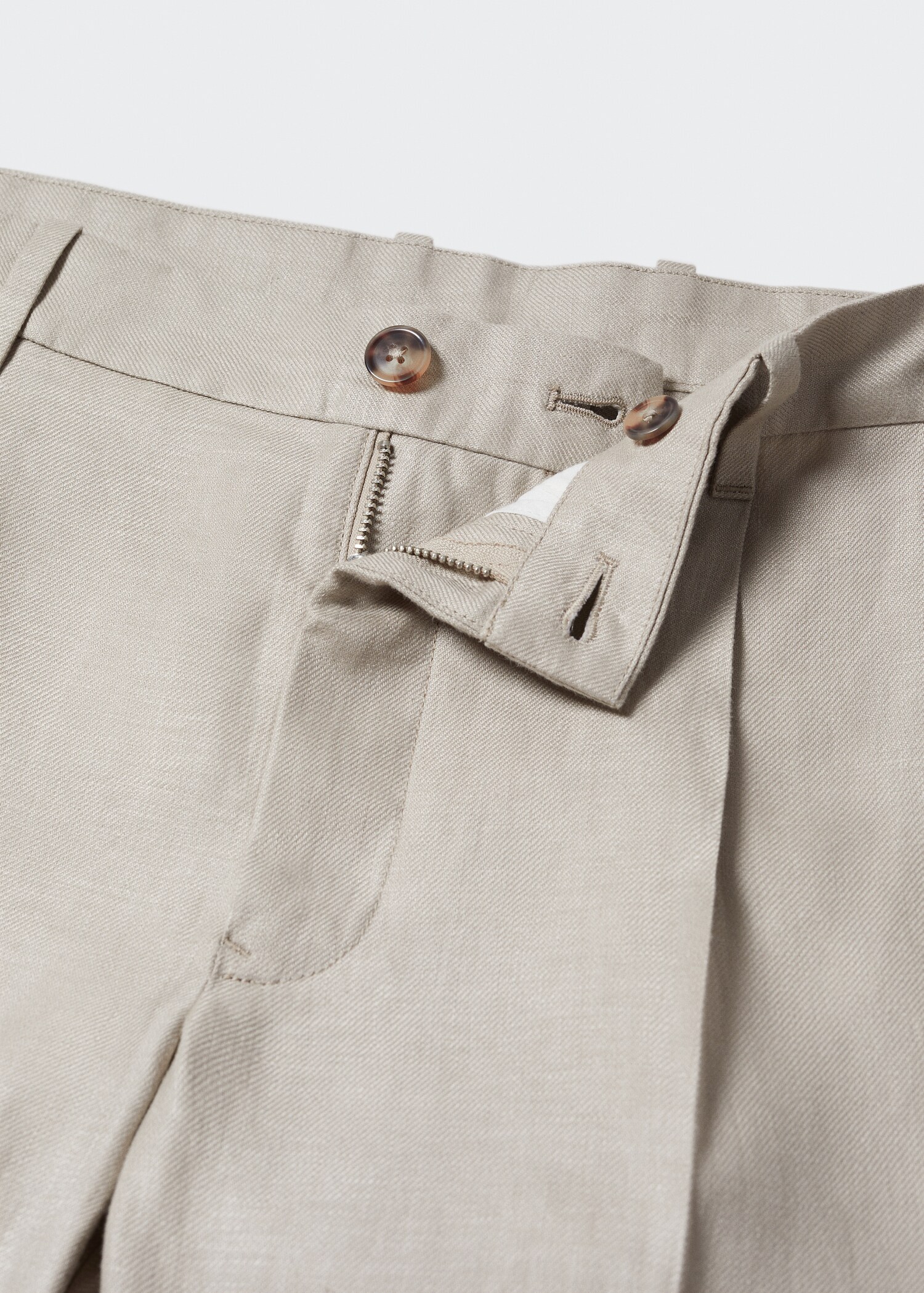 Regular Fit-Hose aus 100 % Leinen - Detail des Artikels 8