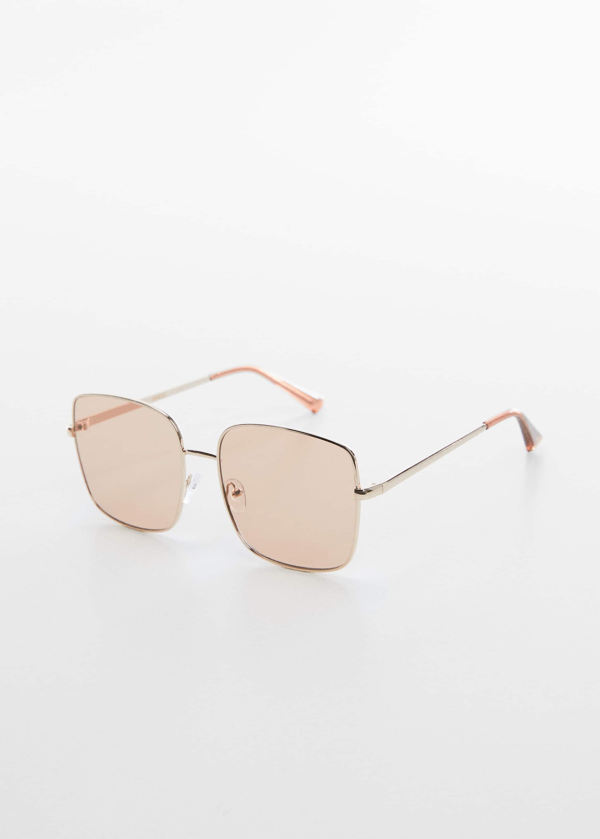 Square metallic frame sunglasses - Medium plane