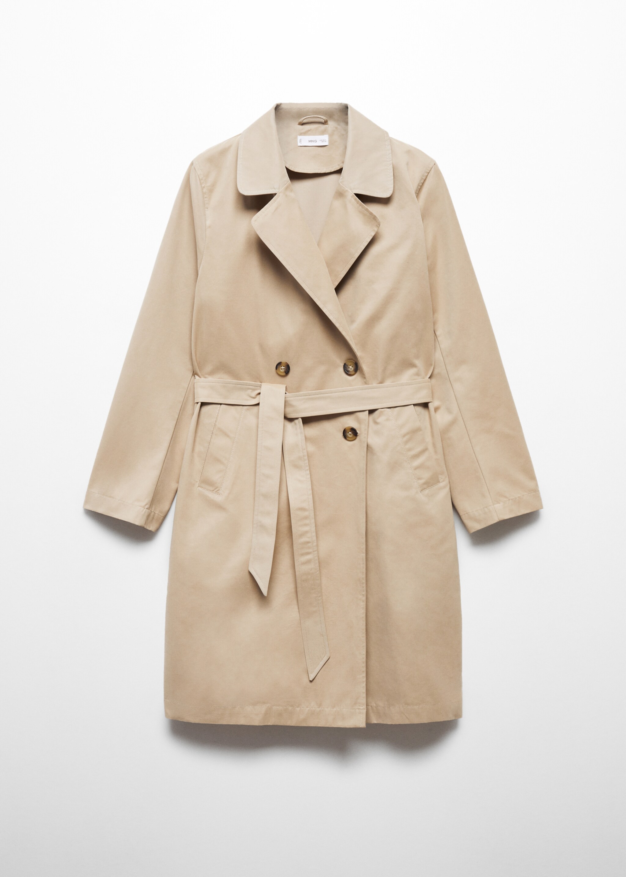 Classic trench coat with belt - Article without model, Beige. Ref: 57072518-00.