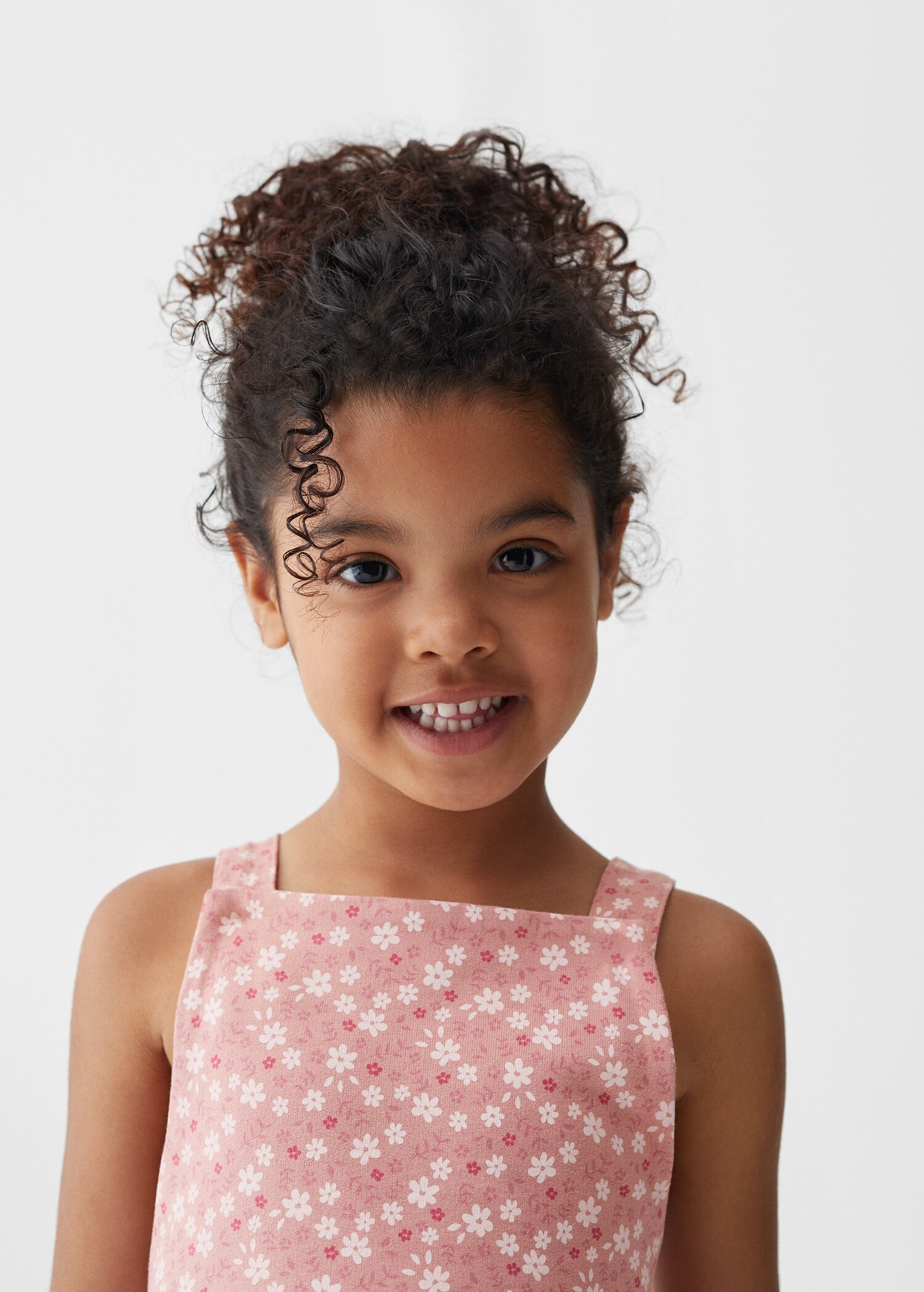 Floral cotton pinafore dress - Details of the article 1