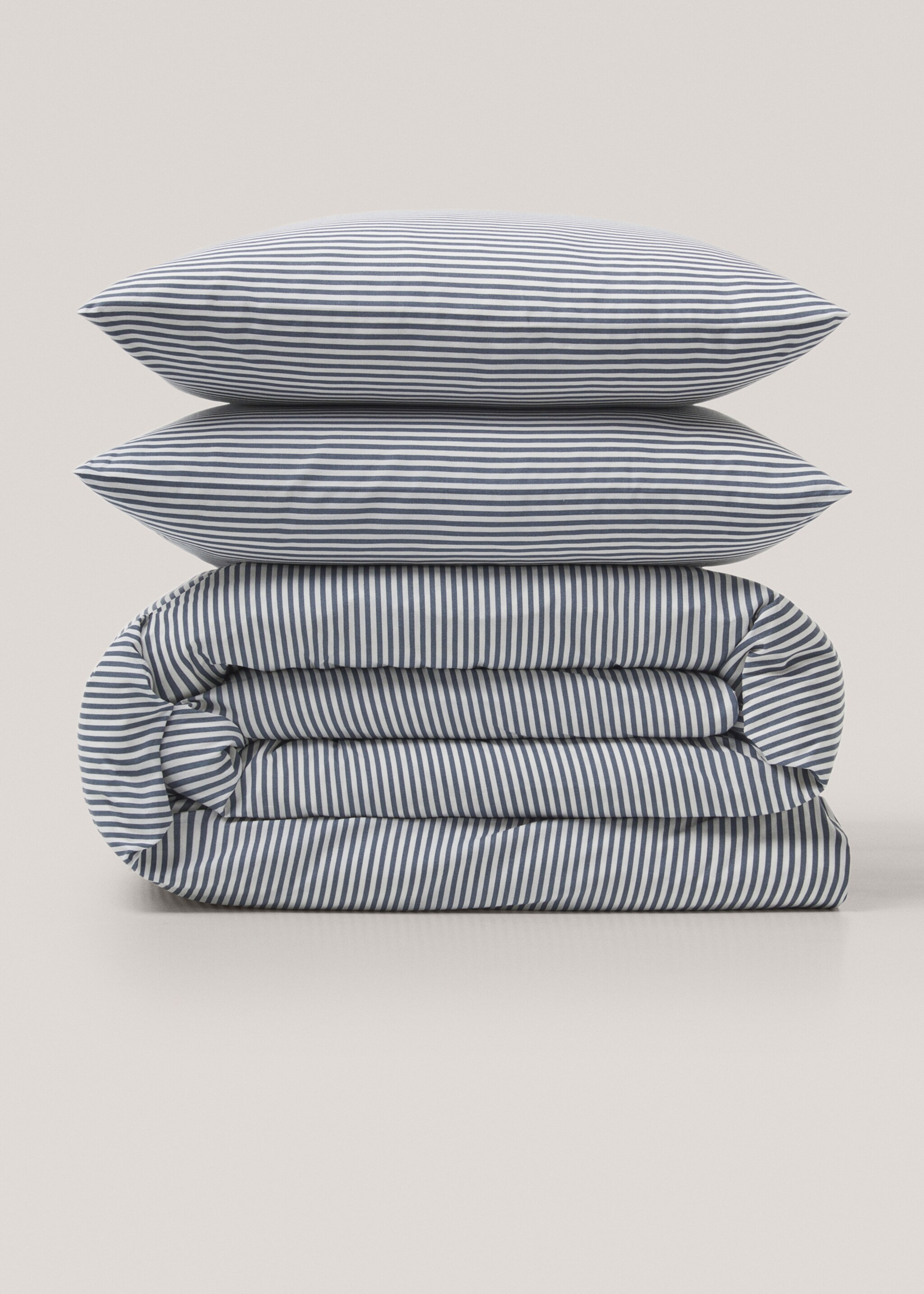 Kodak-striped duvet cover Single bed - Article without model, Indigo Blue. Ref: 57072526-00.