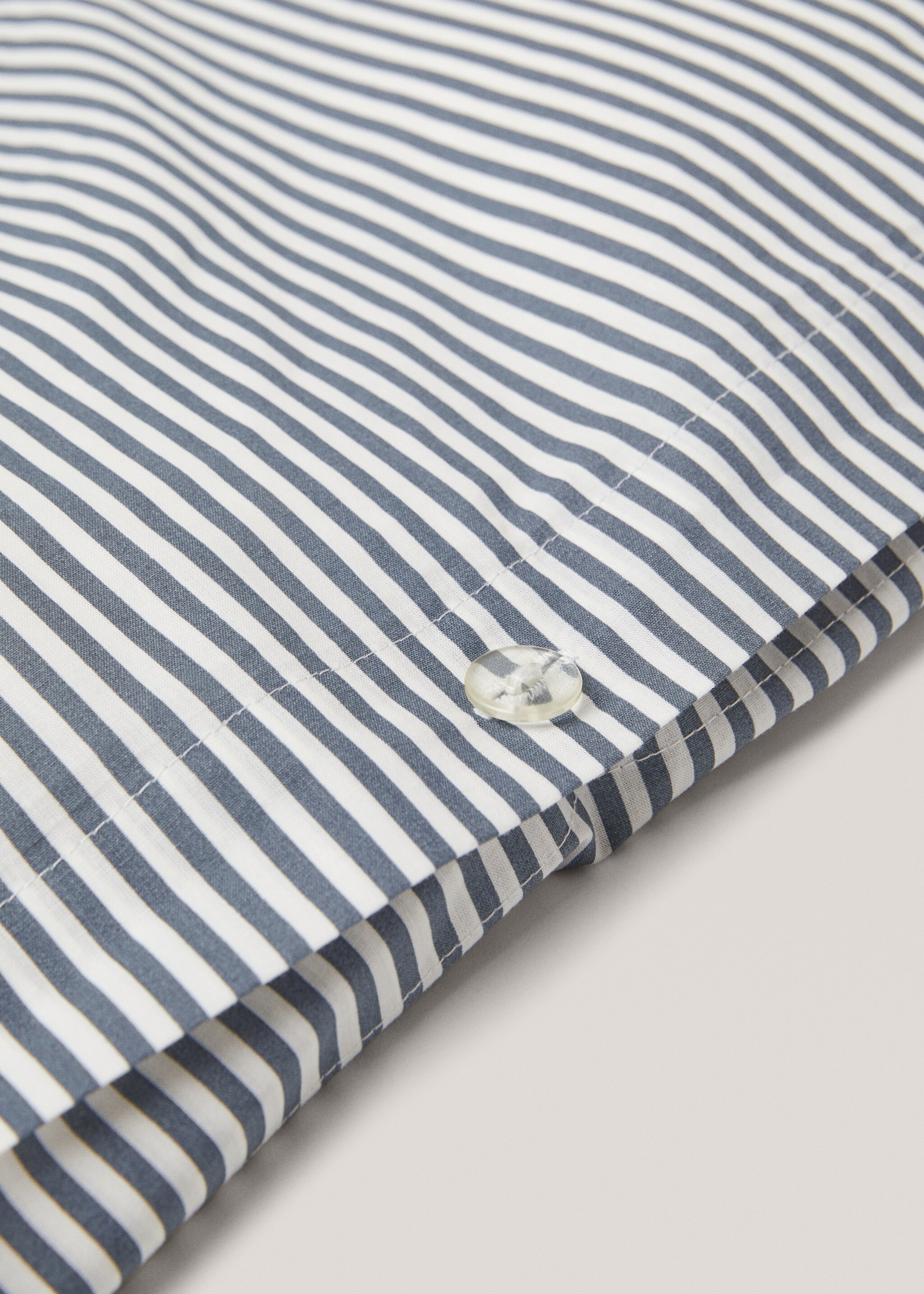 Kodak-striped duvet cover Single bed - Details of the article 2, Indigo Blue. Ref: 57072526-00.