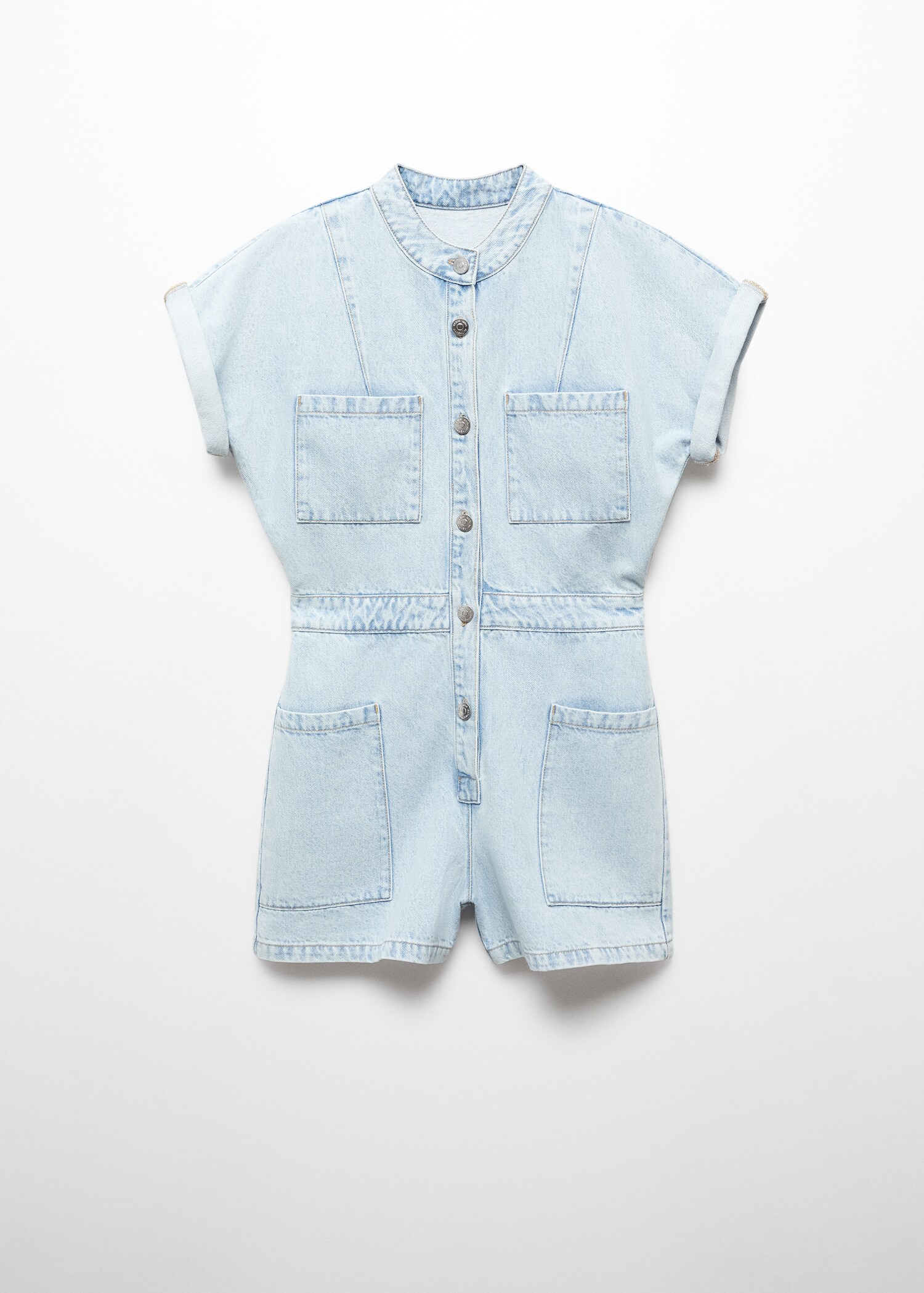 Denim jumpsuit with pockets - Article without model