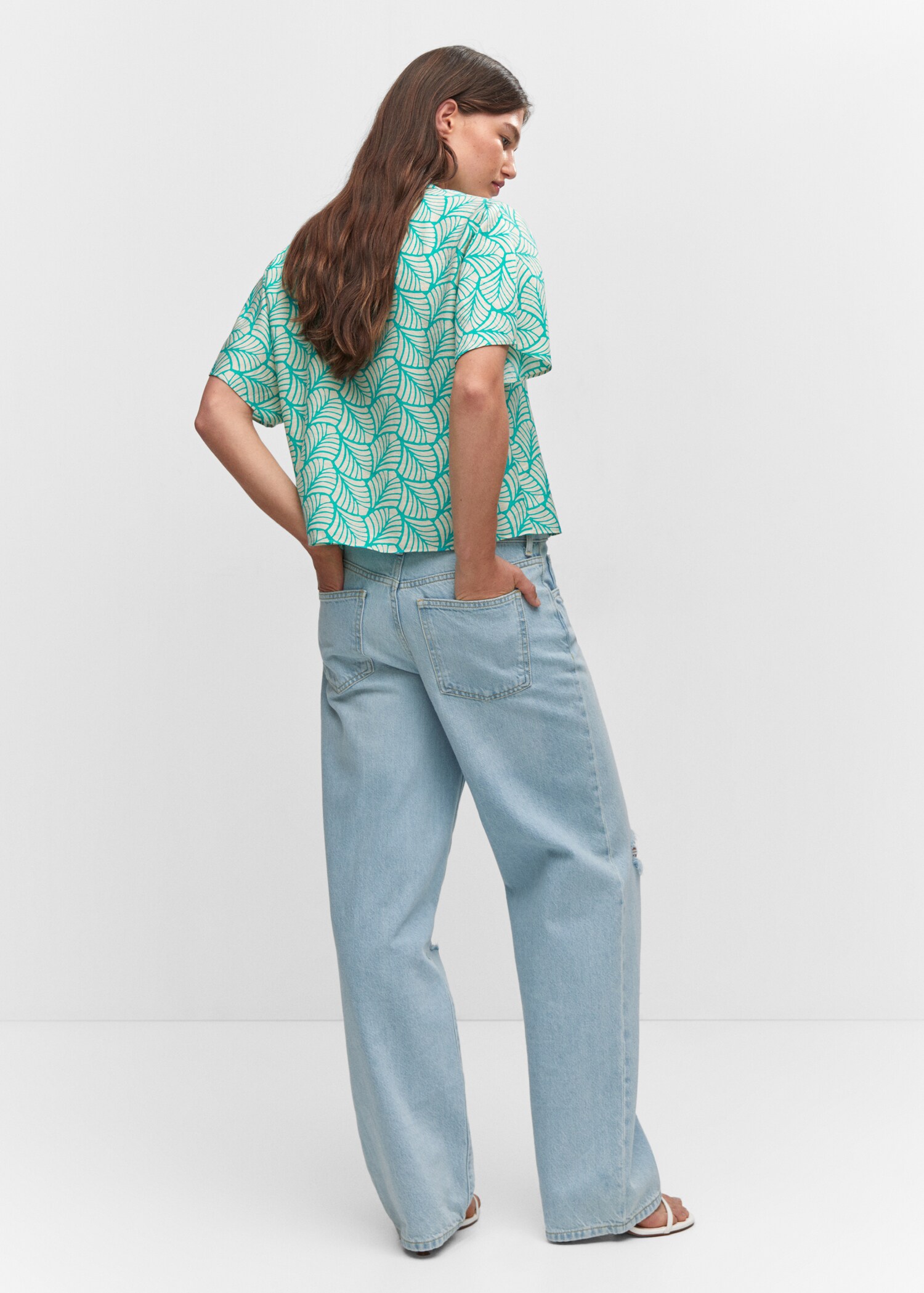 Camisa estampada botones - Reverso del artículo