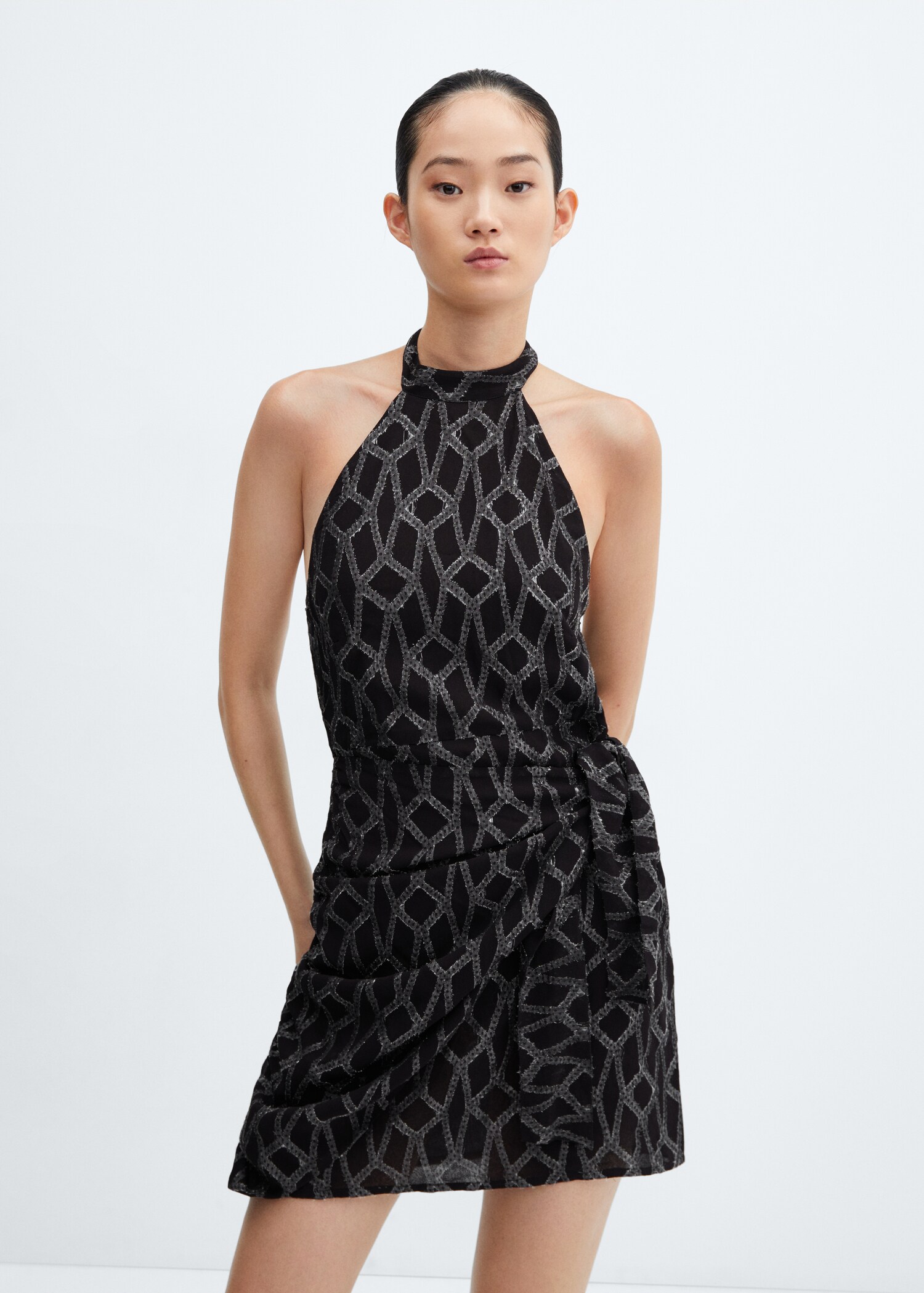 Lurex halter-neck dress - Medium plane