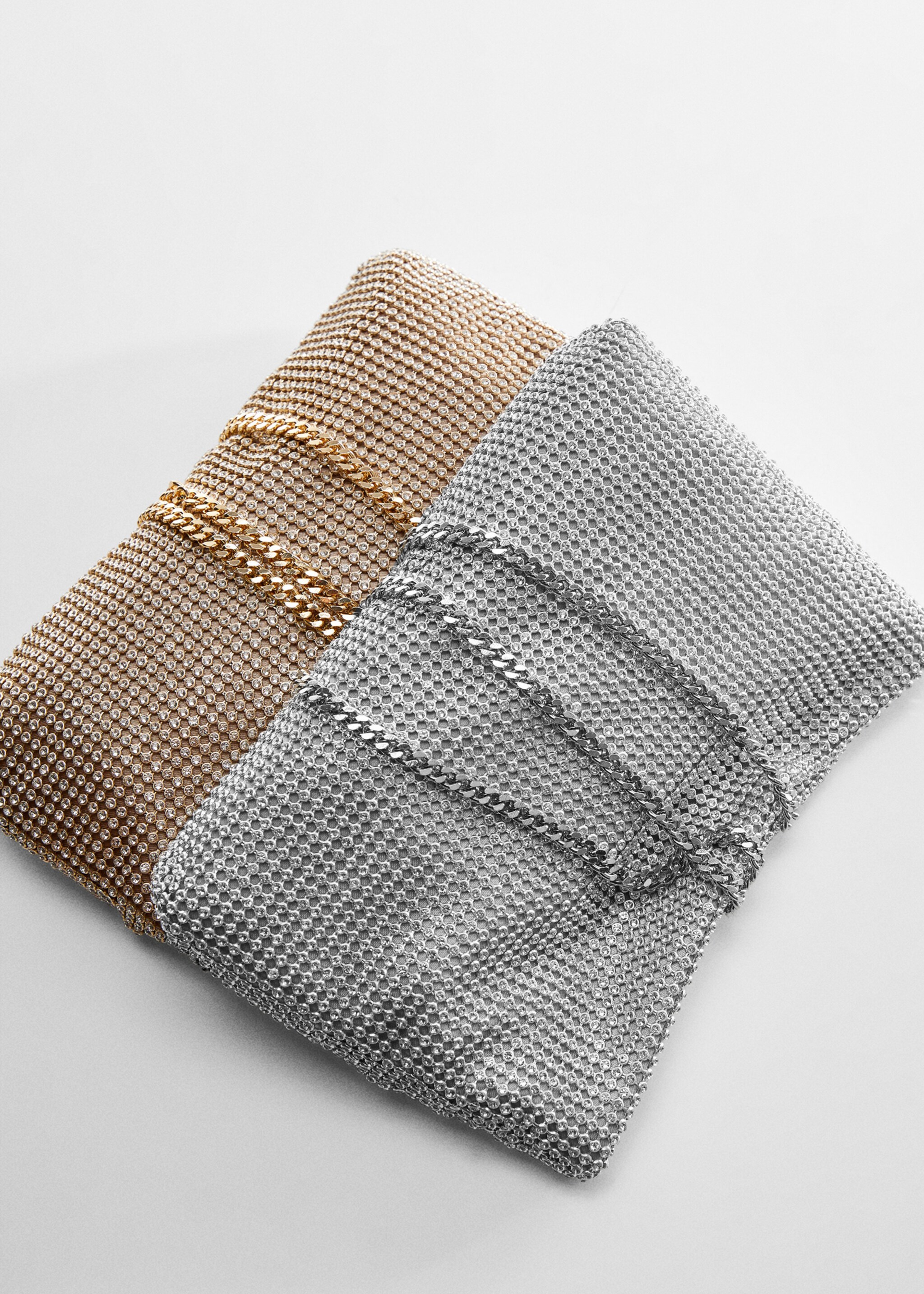 Bossa strass cadena - Detall de l'article 5, Platejat. Ref: 57072889-00.