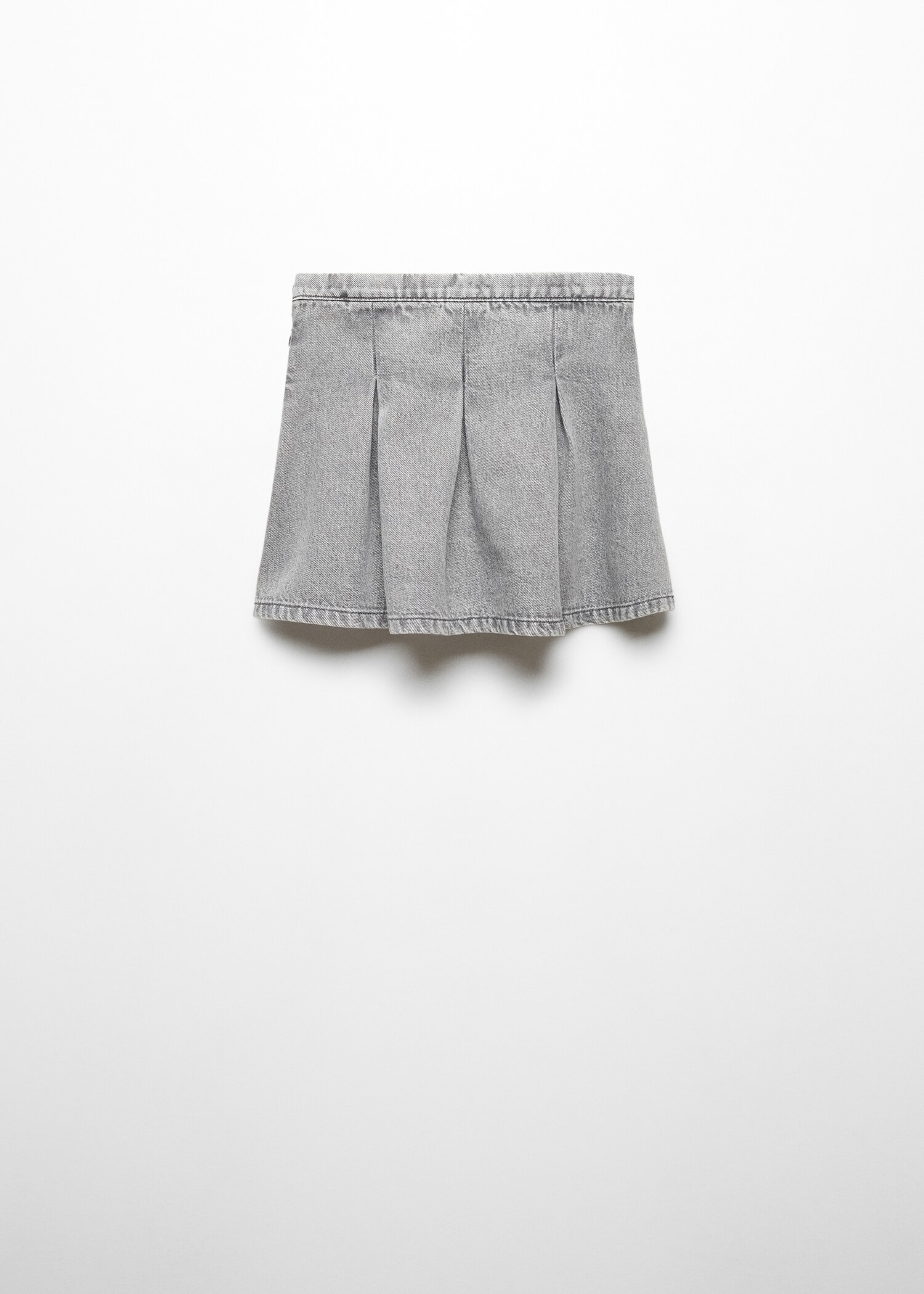 Pleated denim skirt - Reverse of the article
