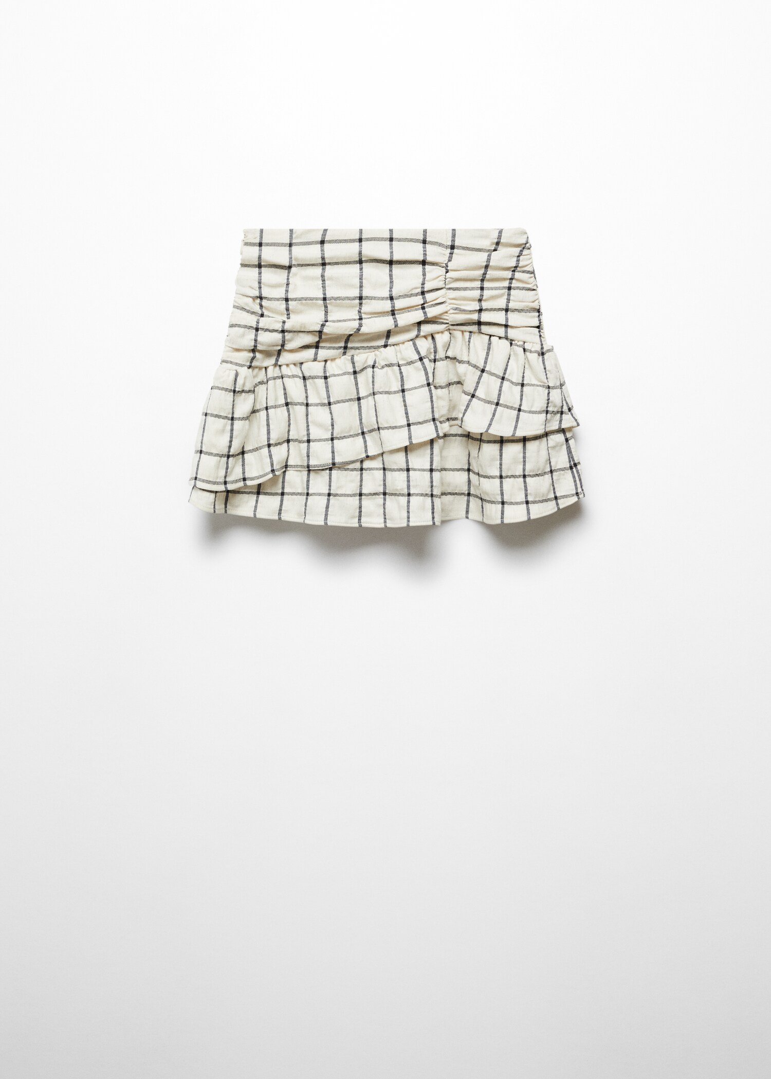 Check pattern ruffled skirt - Article without model