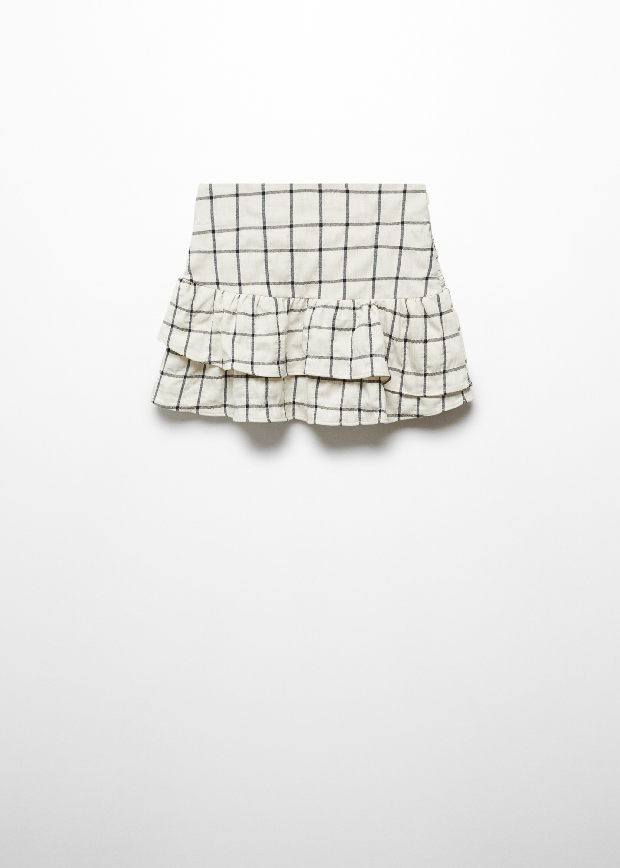 Check pattern ruffled skirt - Reverse of the article