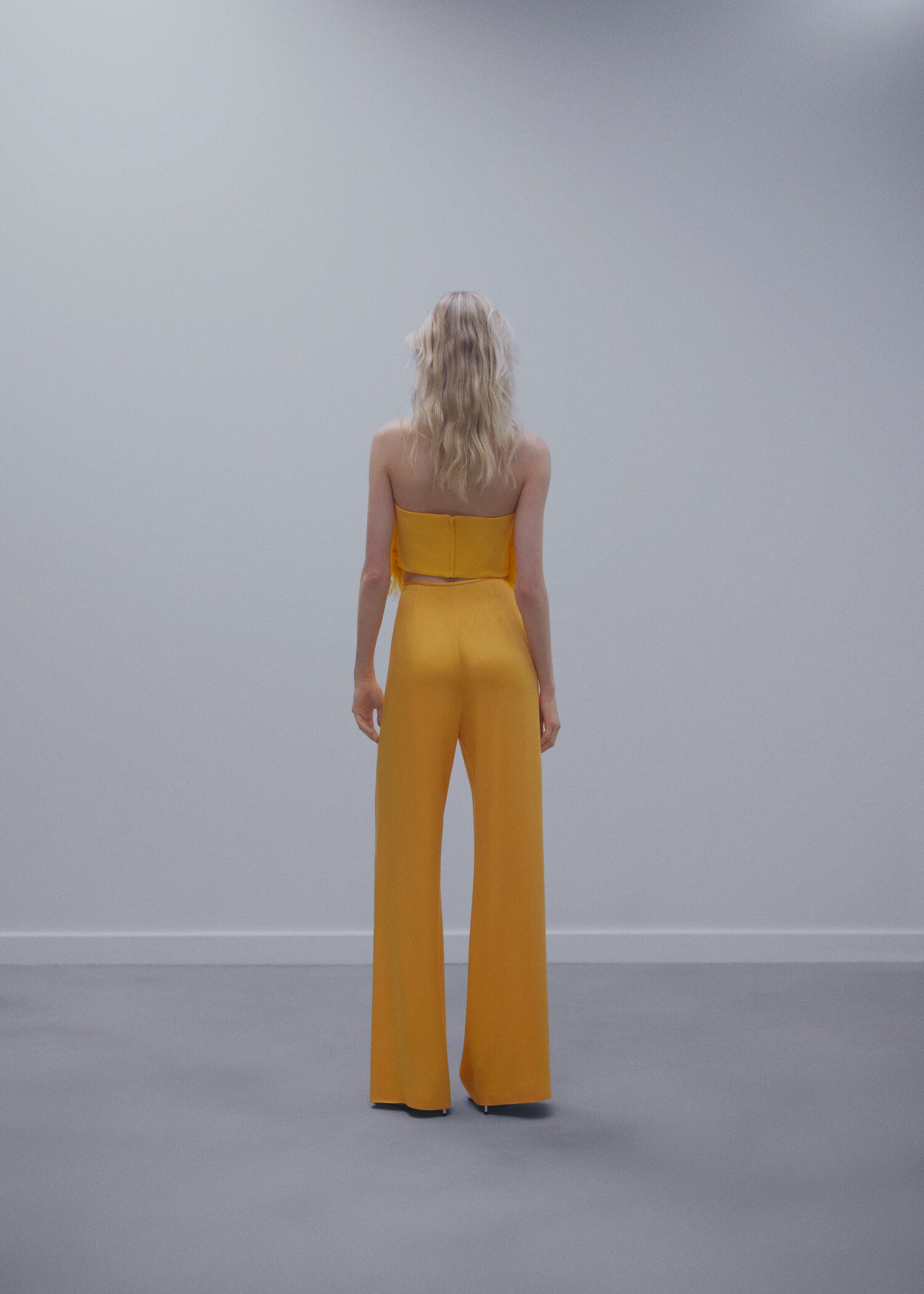 Satin palazzo trousers - Reverse of the article