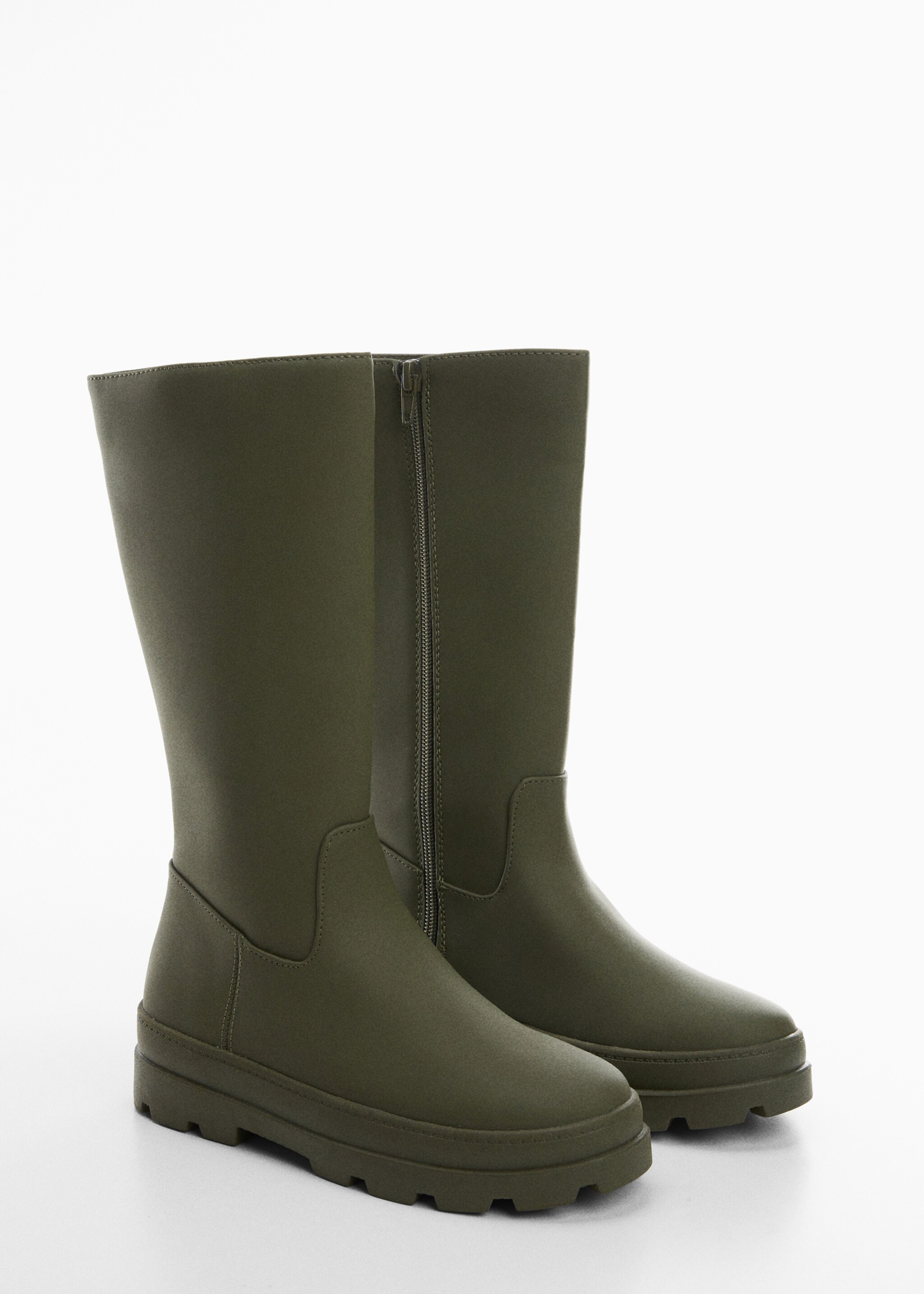 Gummierter Stiefel - Mittlere Ansicht, Khaki. Ref: 57073800-00.