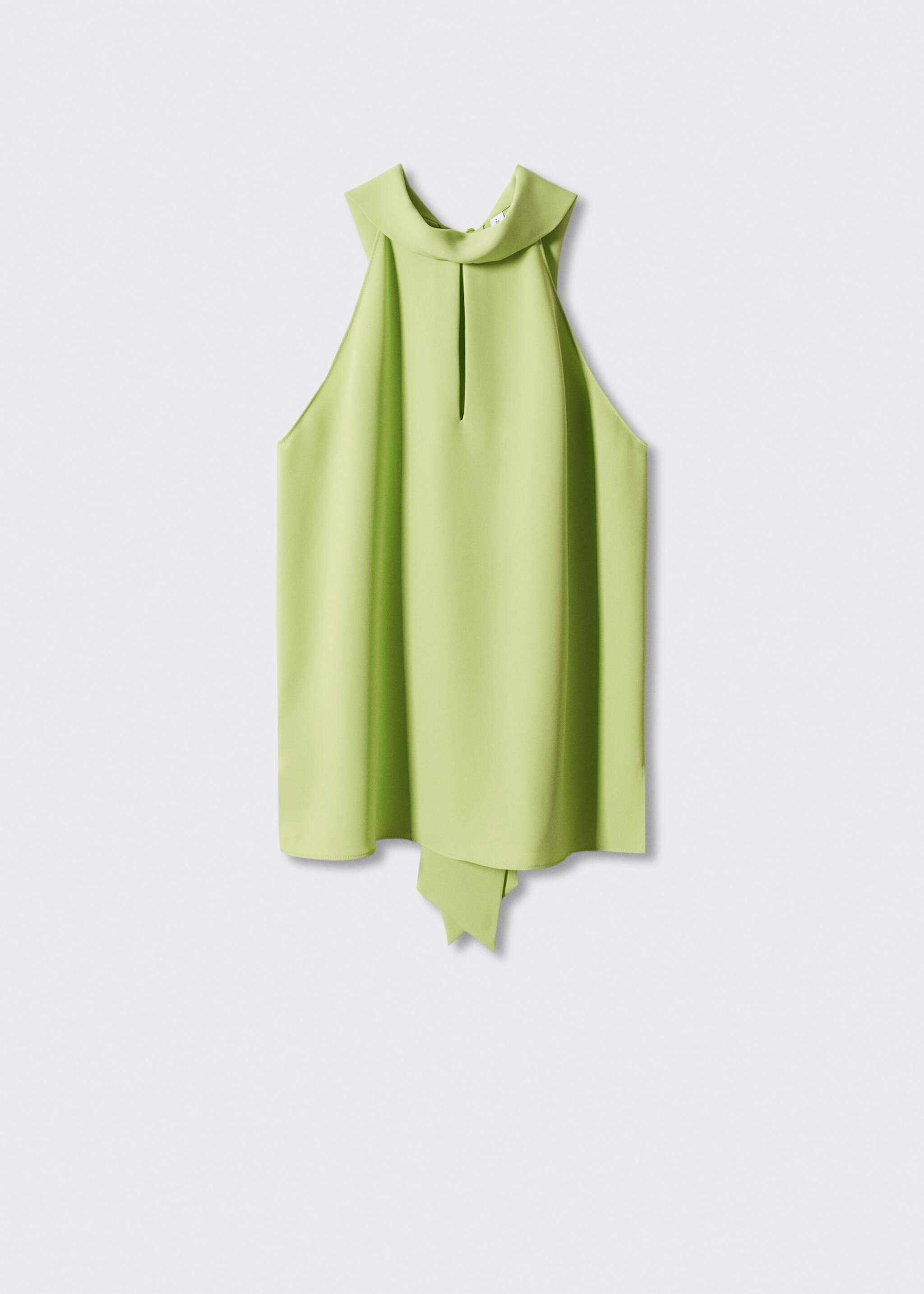 Halter top with slit detail - Article without model, Lime. Ref: 57073805-00.