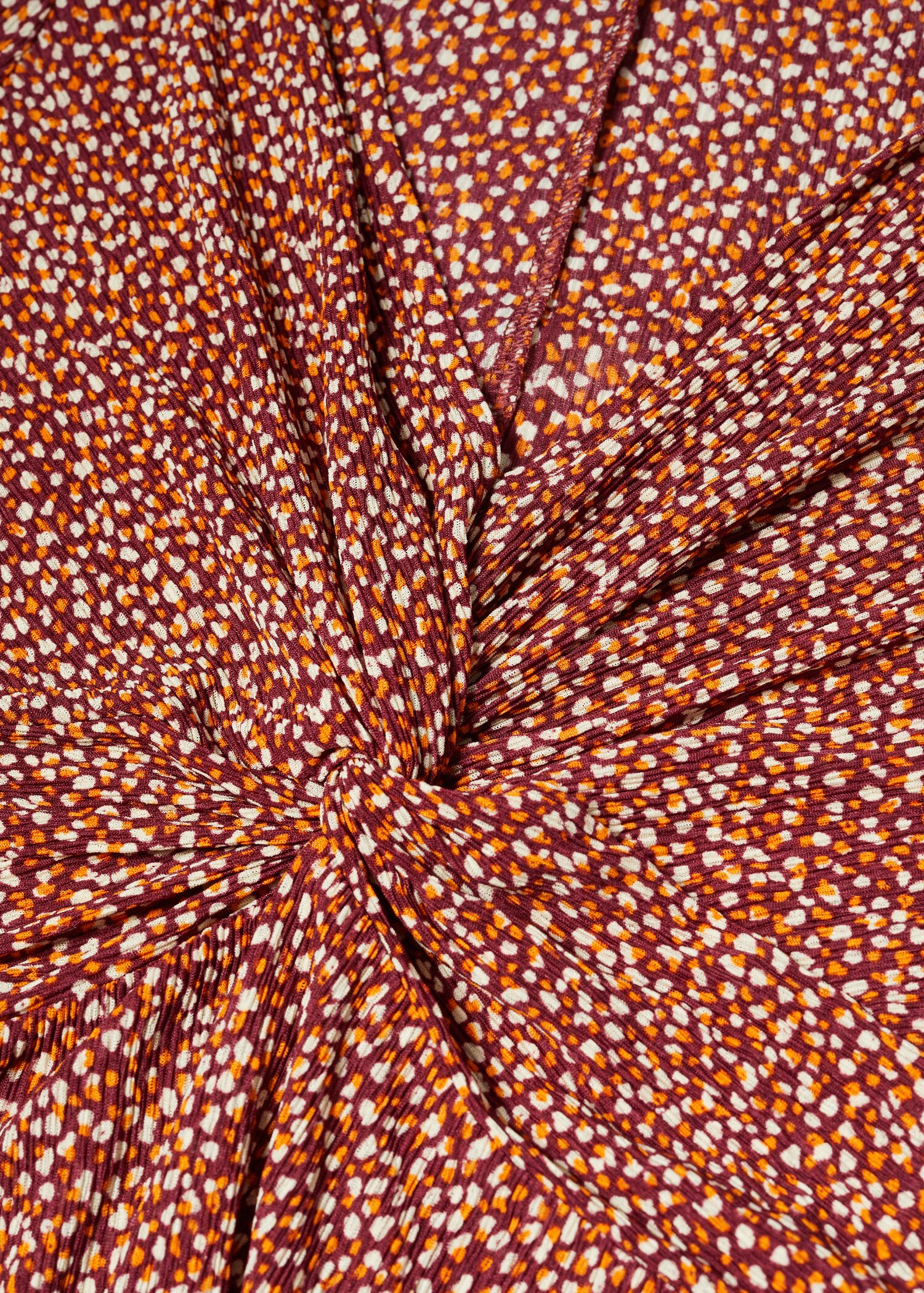 Gemusterte Bluse mit Knoten - Detail des Artikels 8