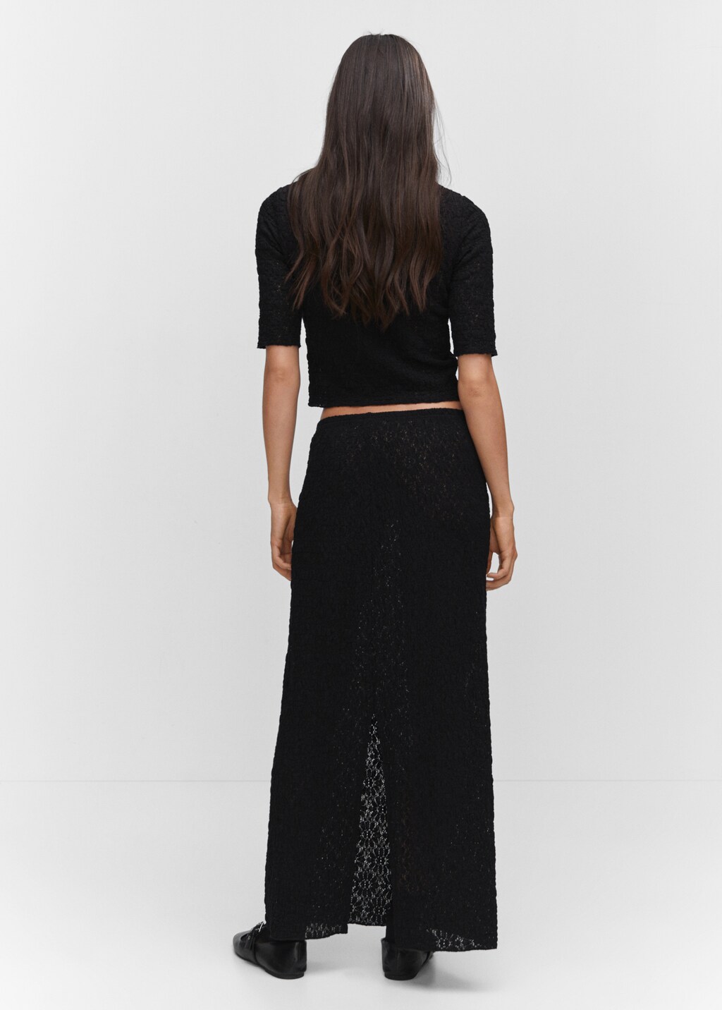 Open textured skirt - Women | MANGO OUTLET USA