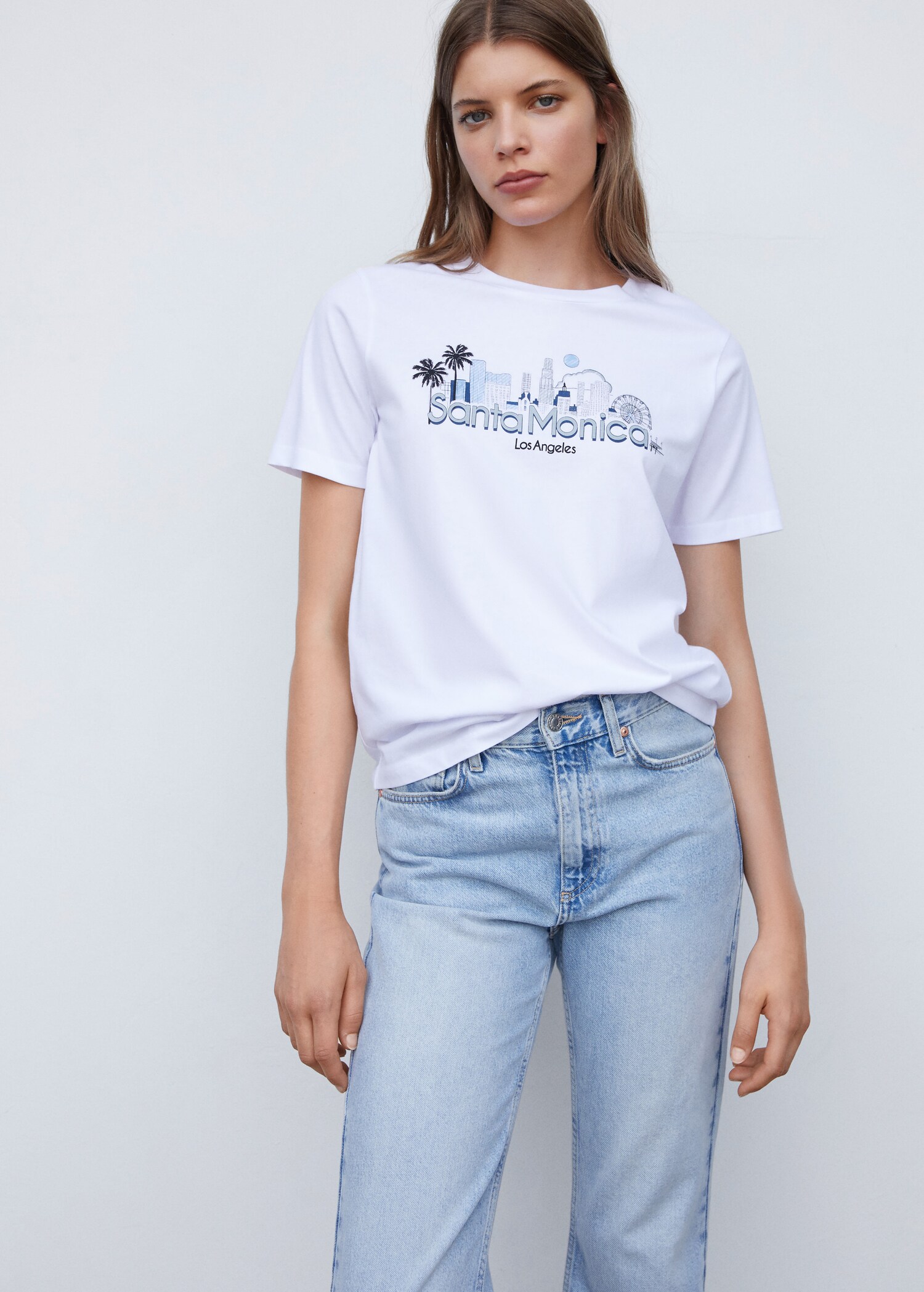 Camiseta estampada algodón - Plano medio
