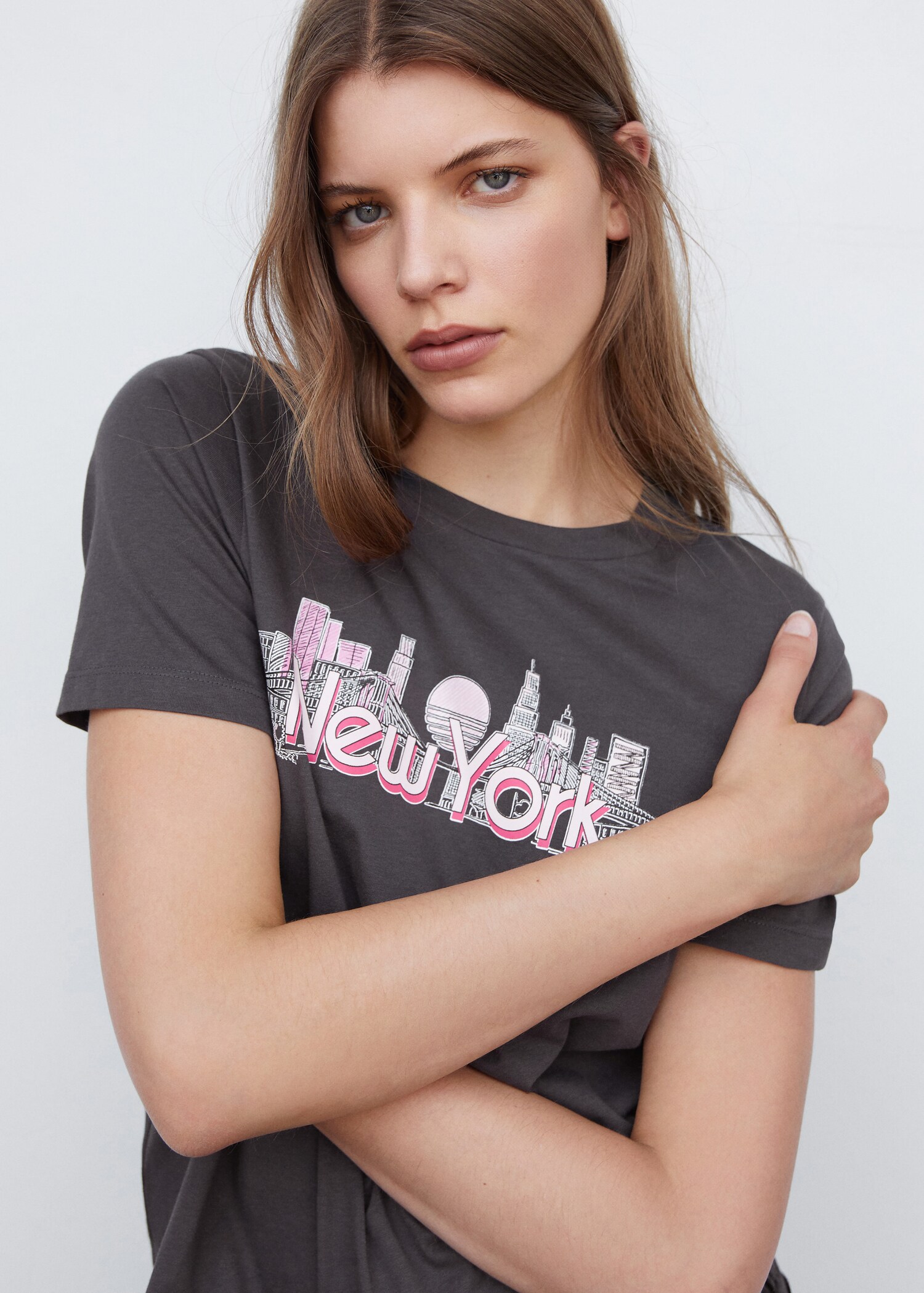Printed cotton-blend T-shirt - Details of the article 1