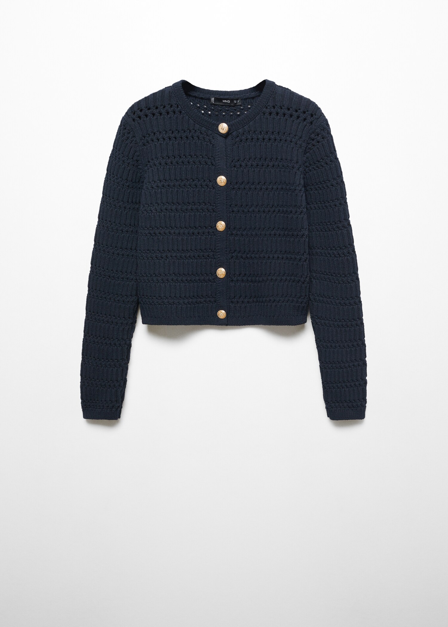 Knitted cardigan with jewel button - Article without model