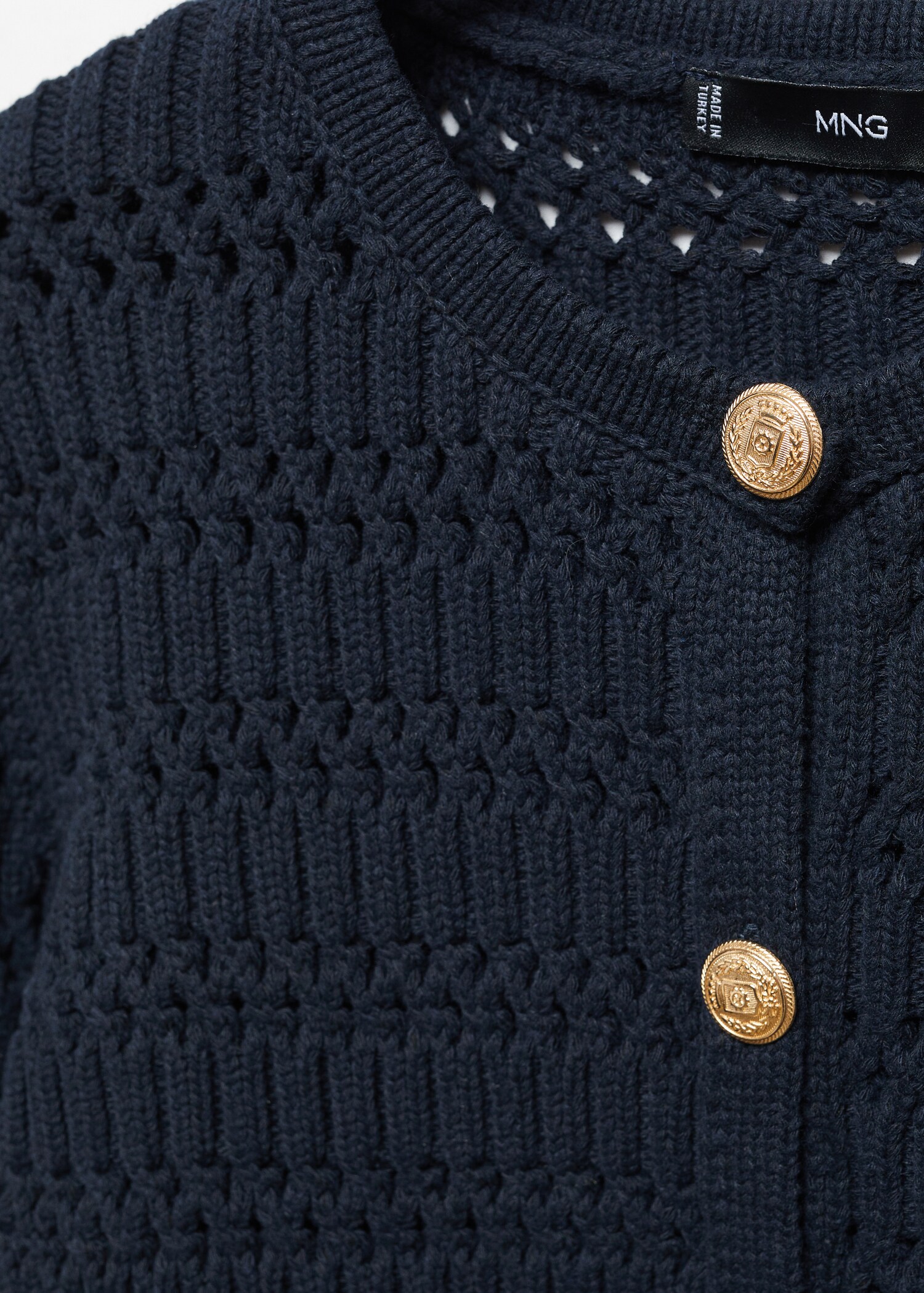 Knitted cardigan with jewel button - Details of the article 8