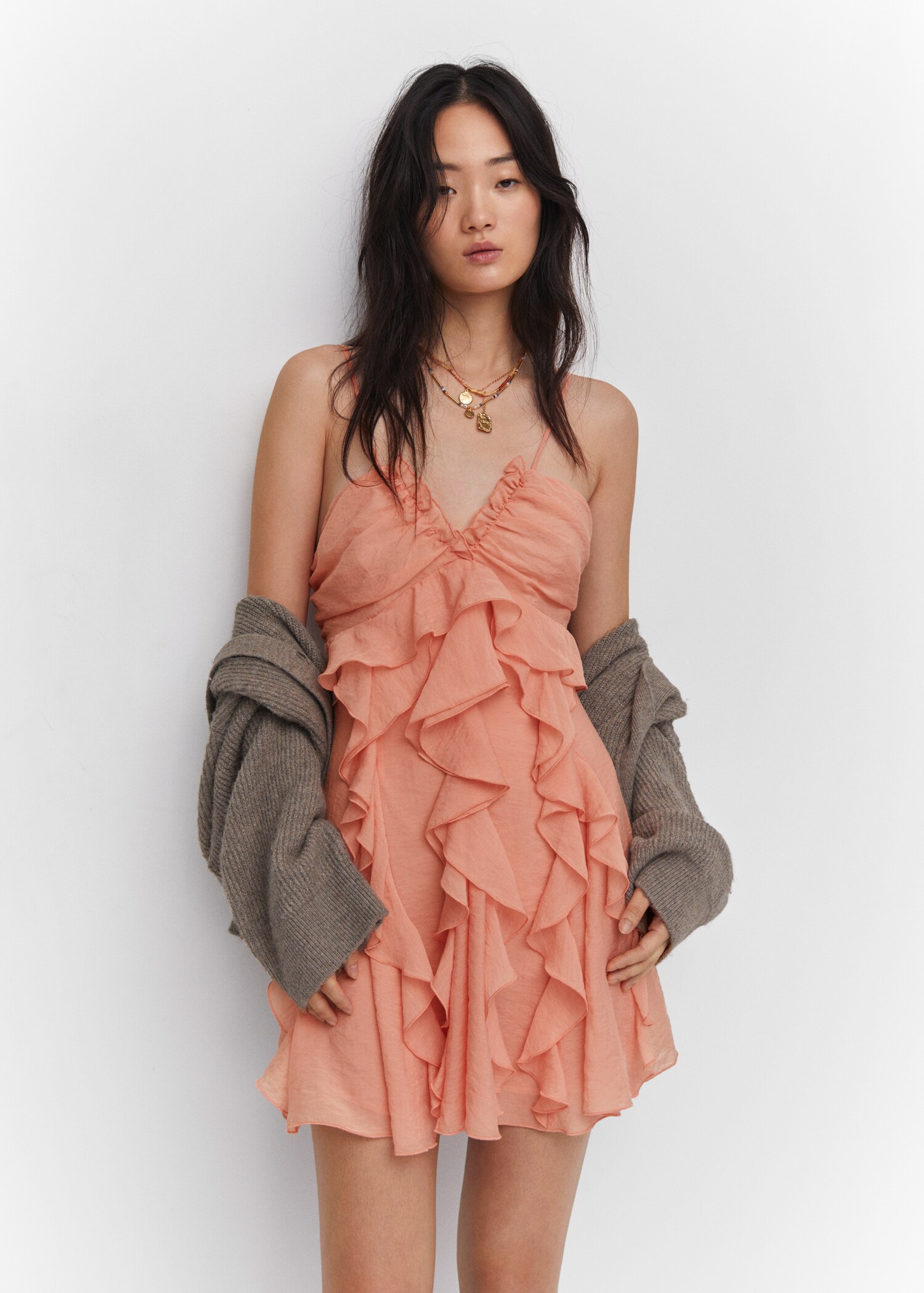 Lyocell ruffle dress - Details of the article 2