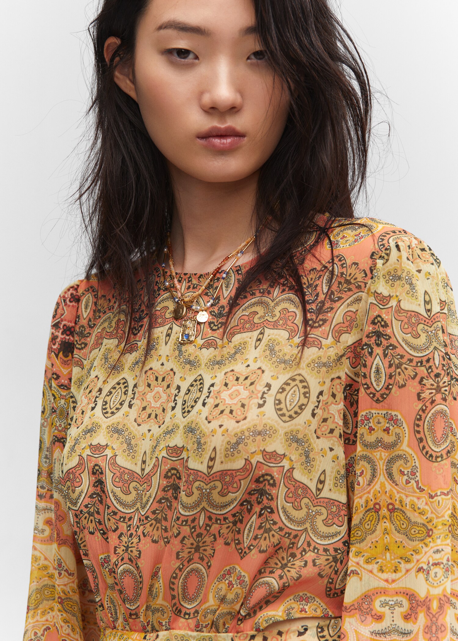 Vestido estampado aberturas - Detalle del artículo 1