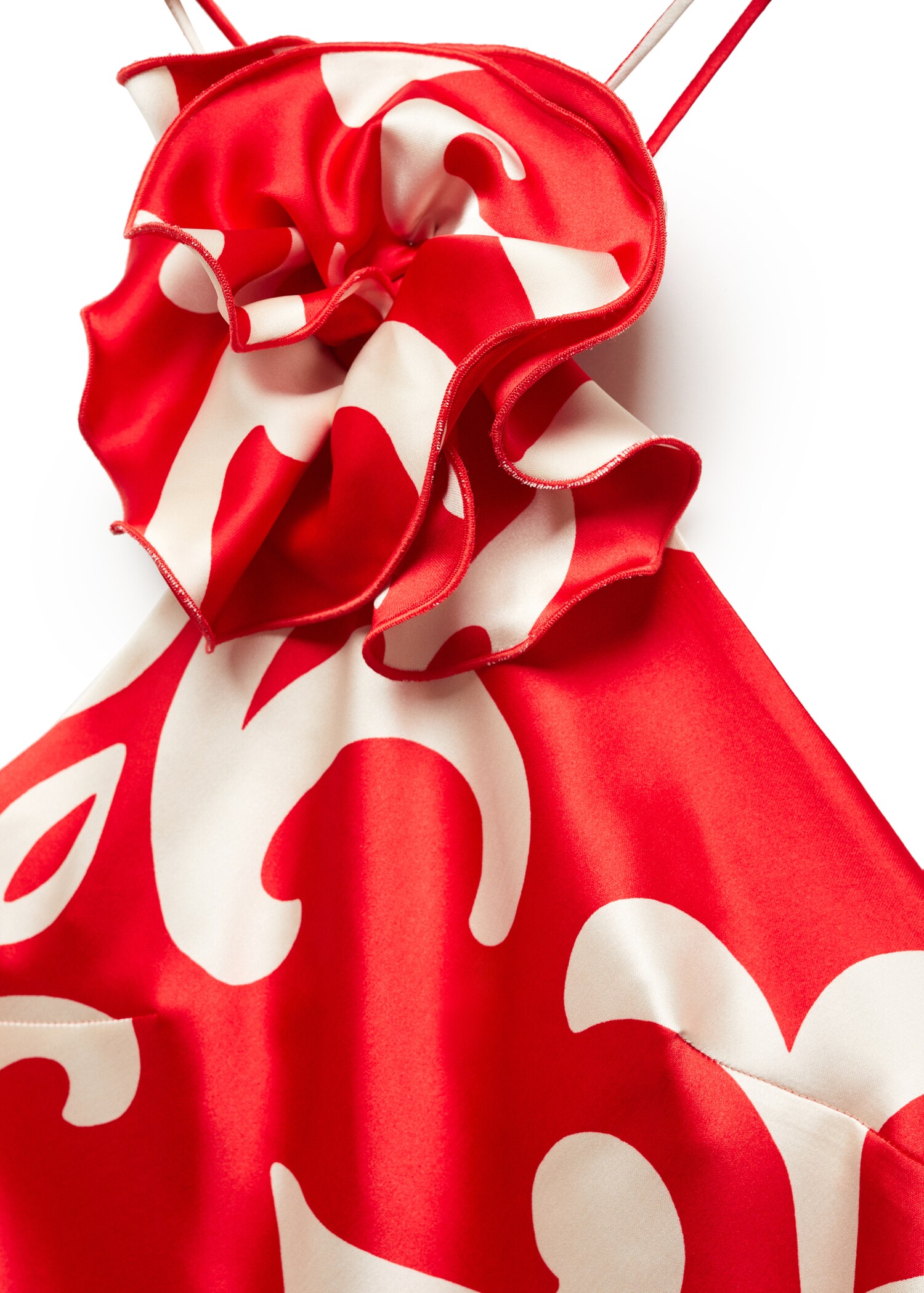 Satin top with decorative flower print - Details of the article 8