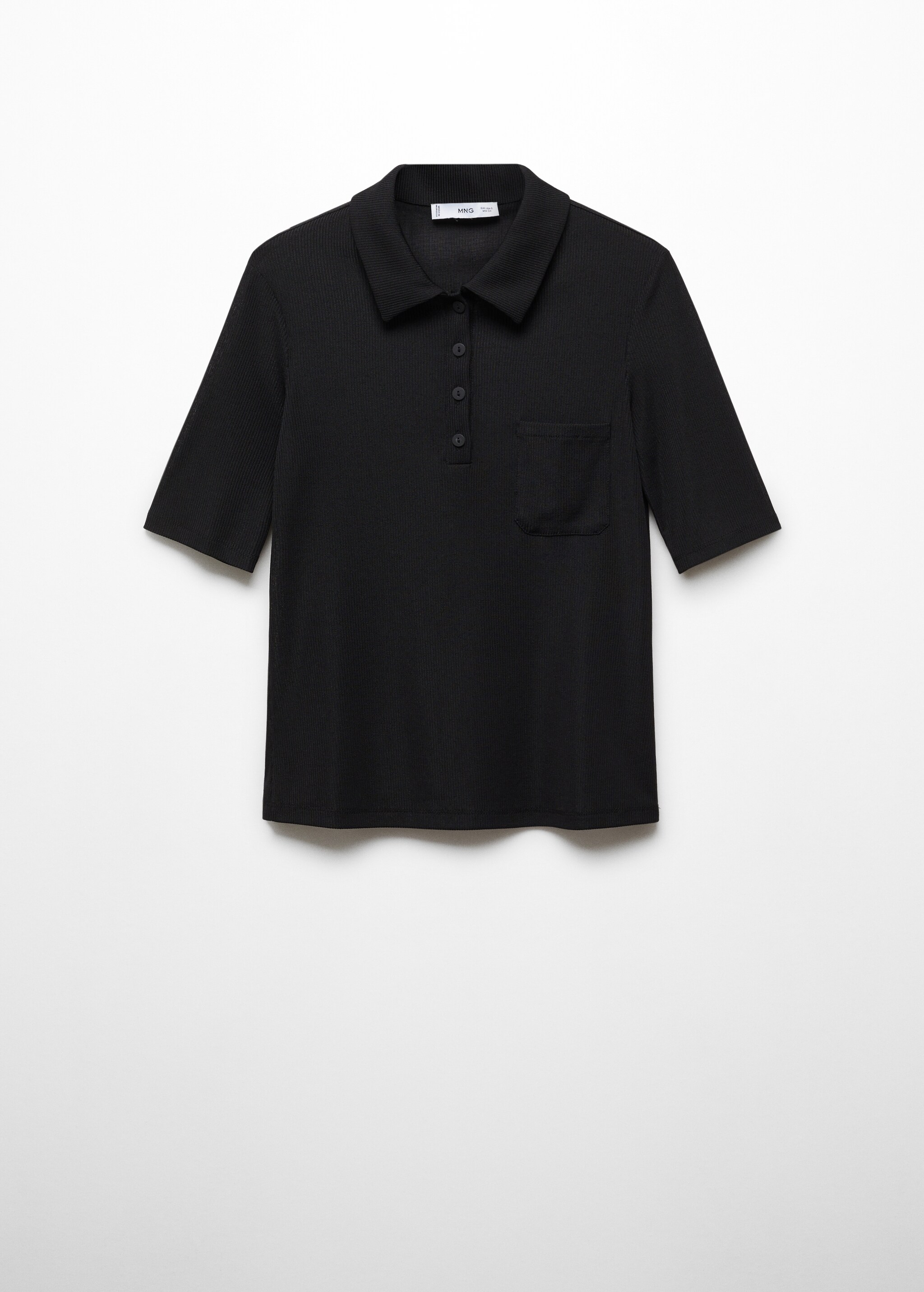 Short-sleeved polo shirt with buttons - Article without model