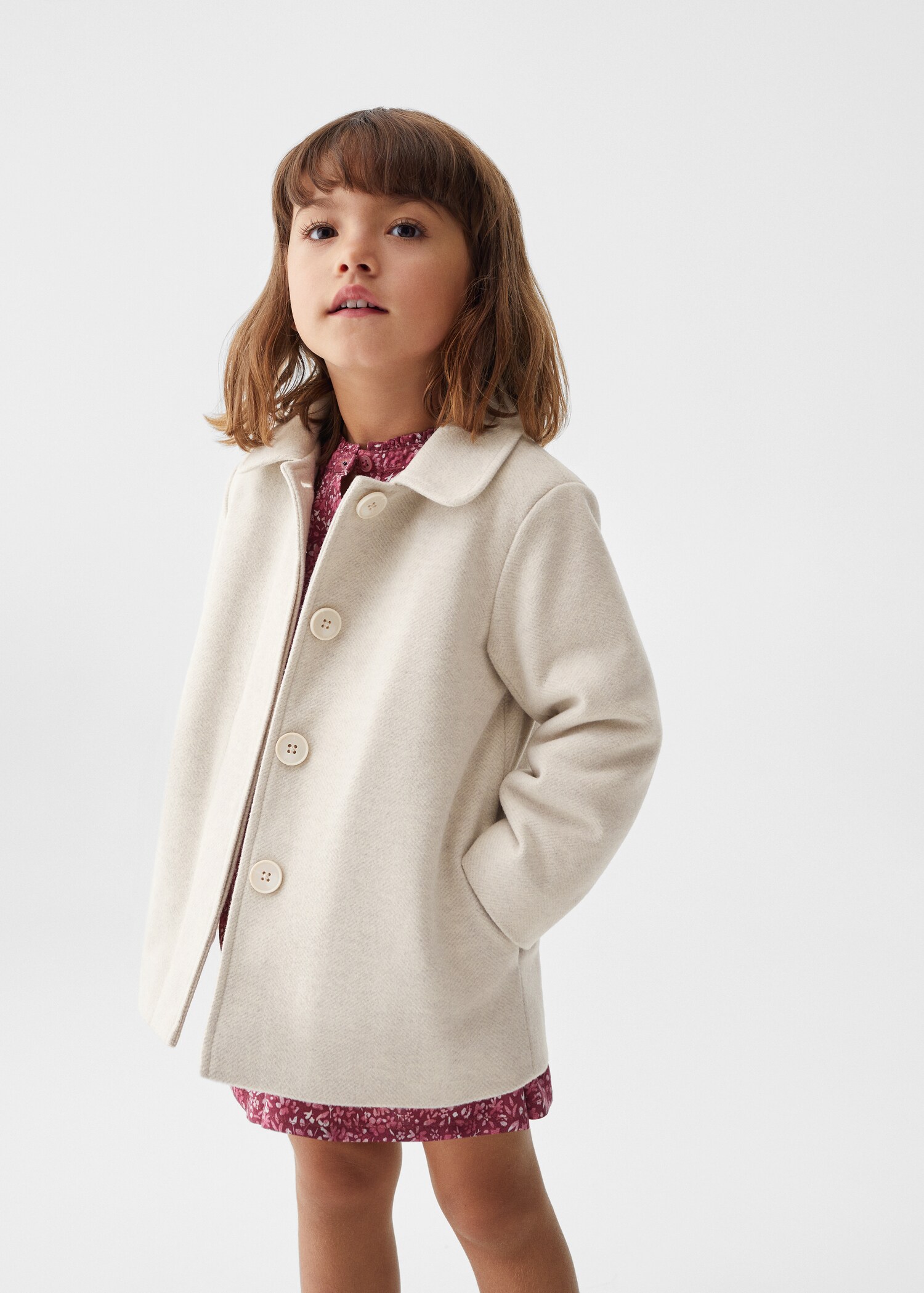 Manteau col revers - Plan moyen