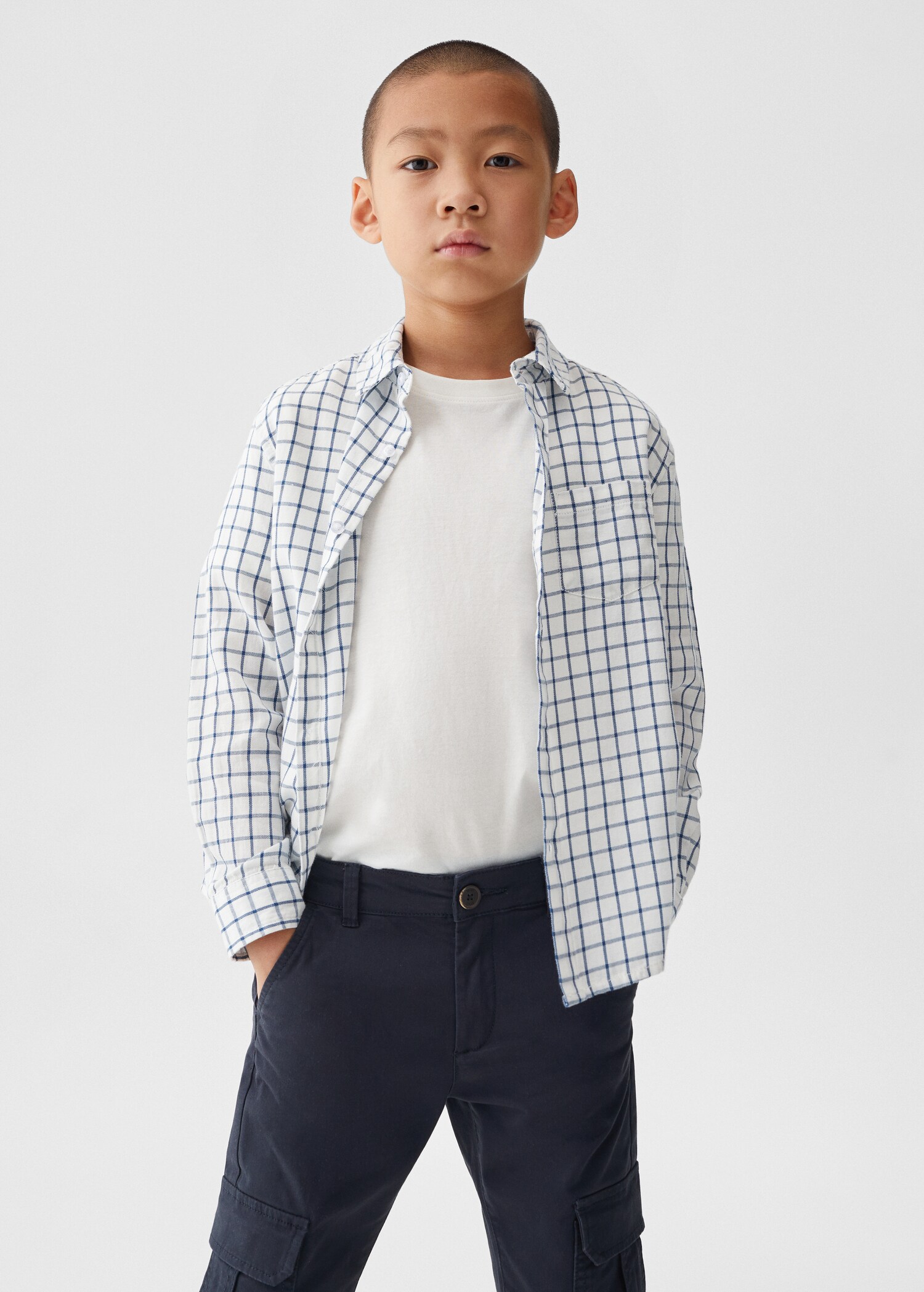 Cotton cargo trousers - Medium plane