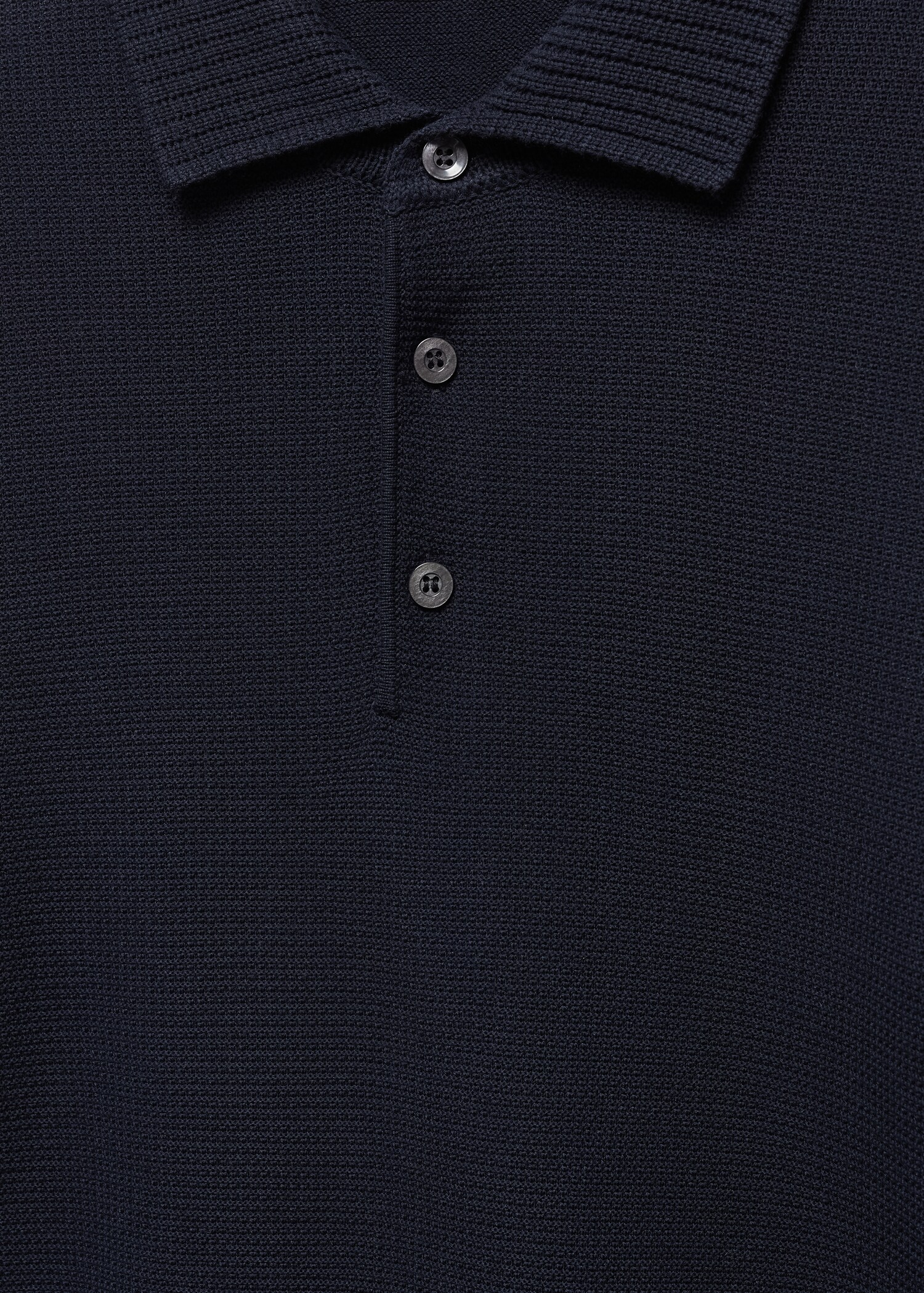 Structured fine-knit polo shirt - Details of the article 8
