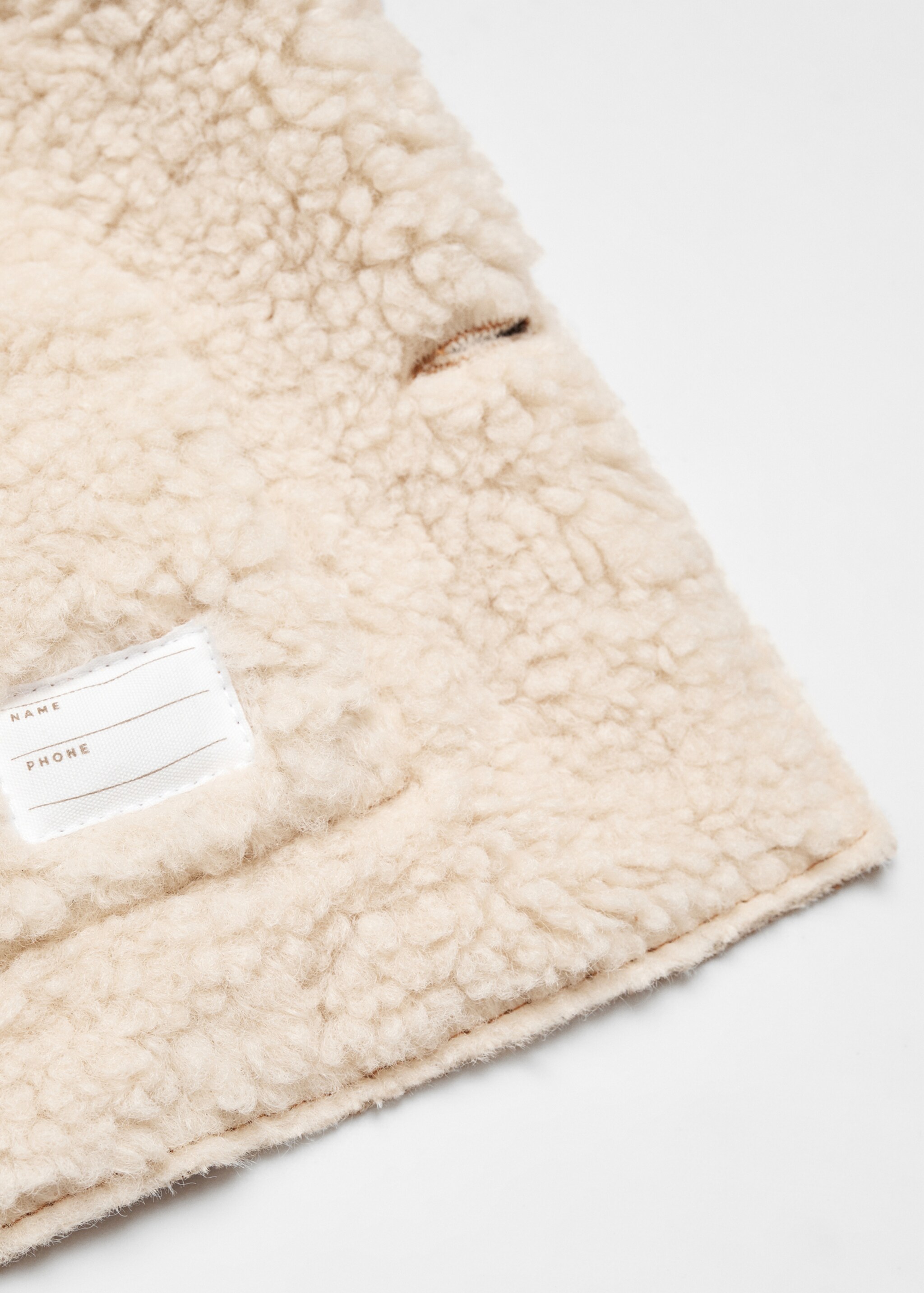 Suede and shearling-effect coat - Details of the article 8