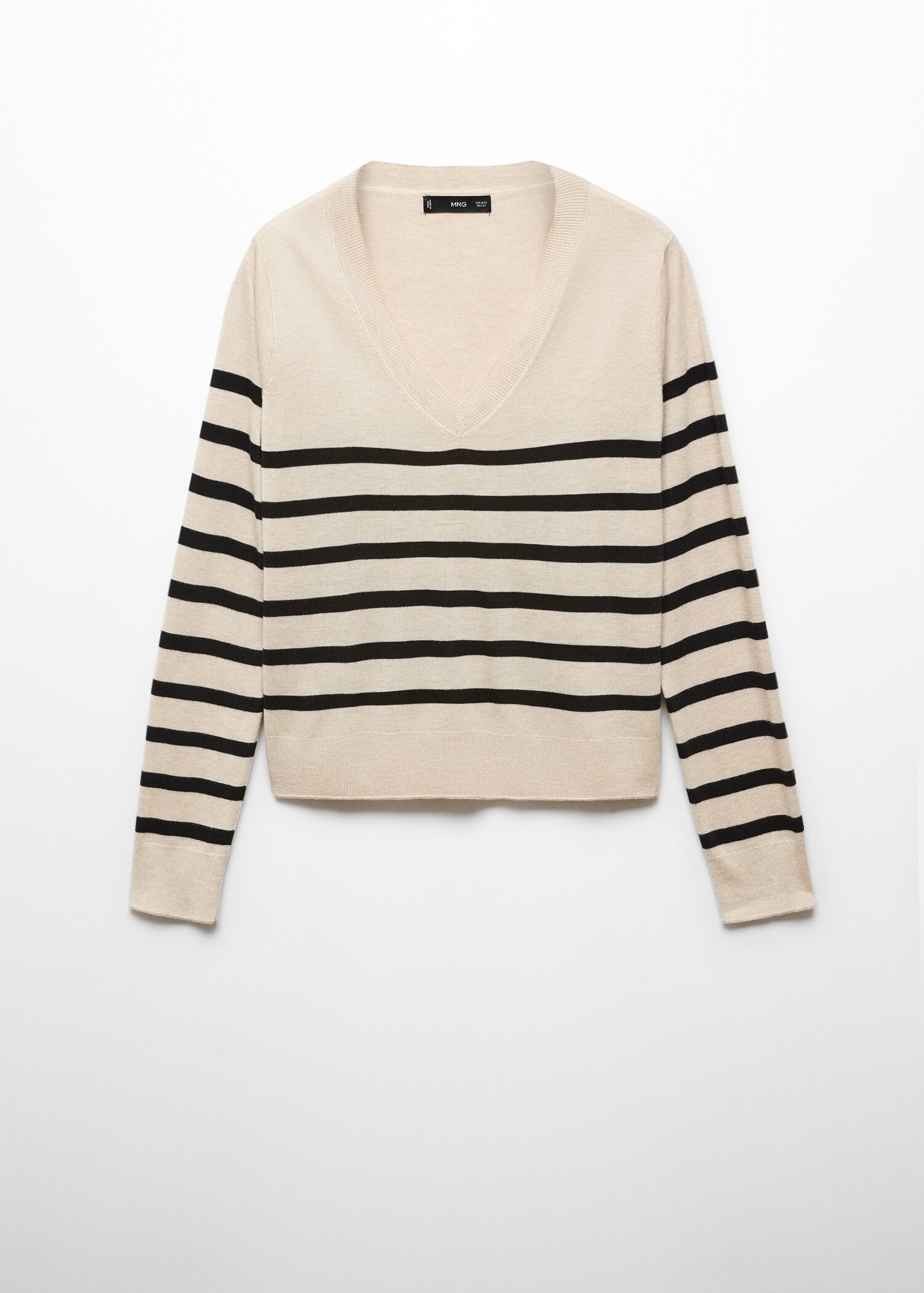 Striped fine-knit sweater - Article without model