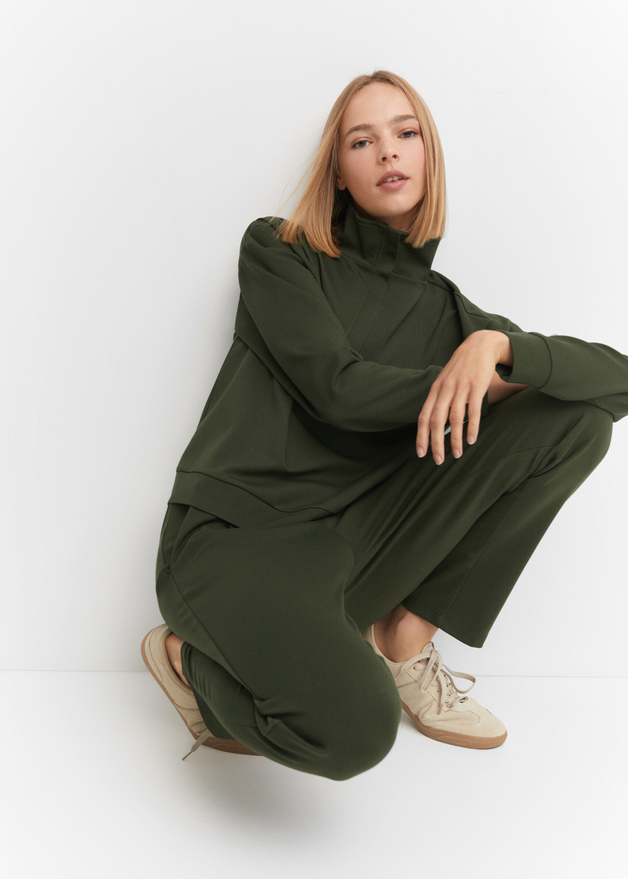 Sweatshirt mit halbhohem Kragen und Reißverschluss - Detail des Artikels 2