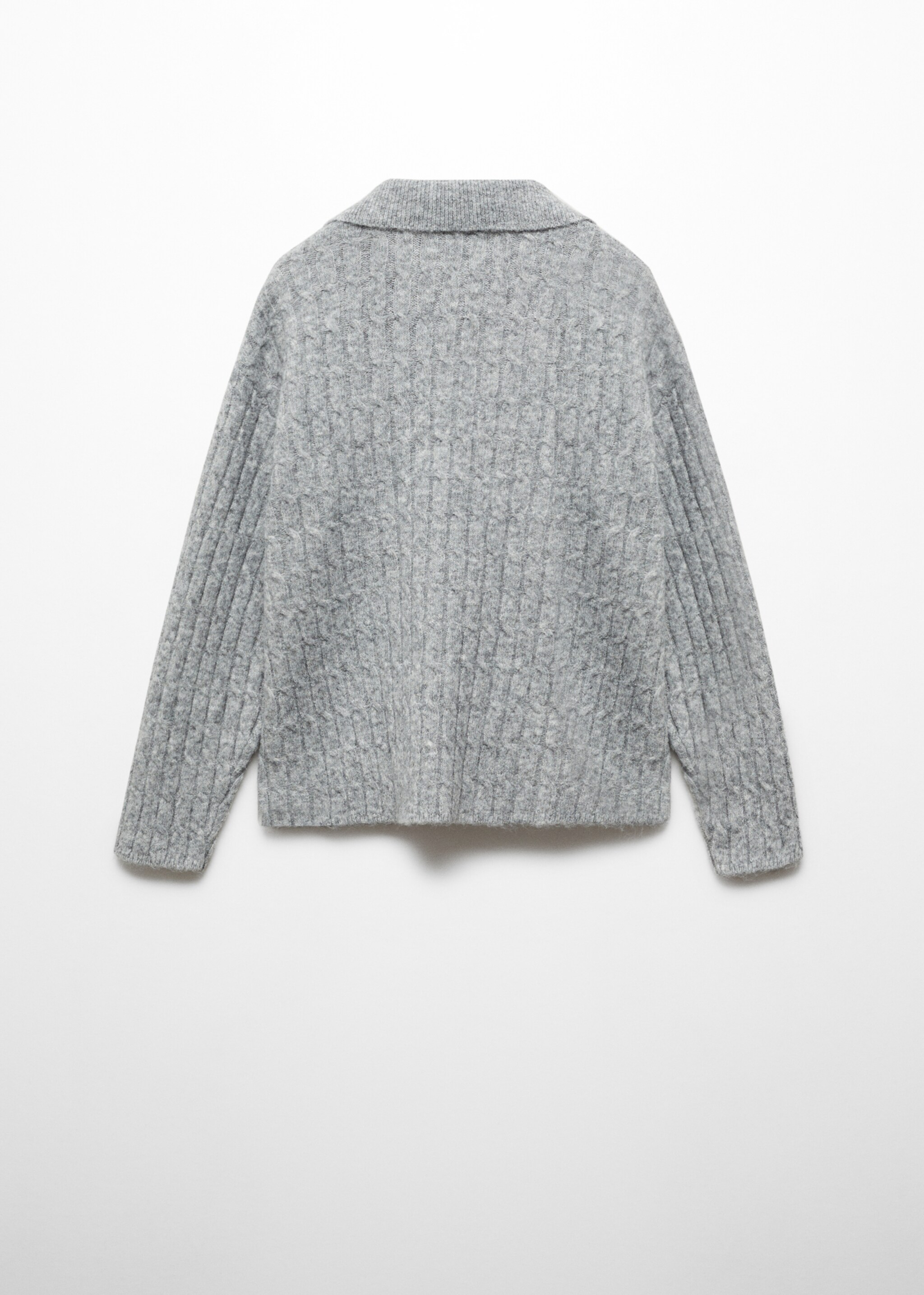 Knitted polo-neck sweater - Reverse of the article