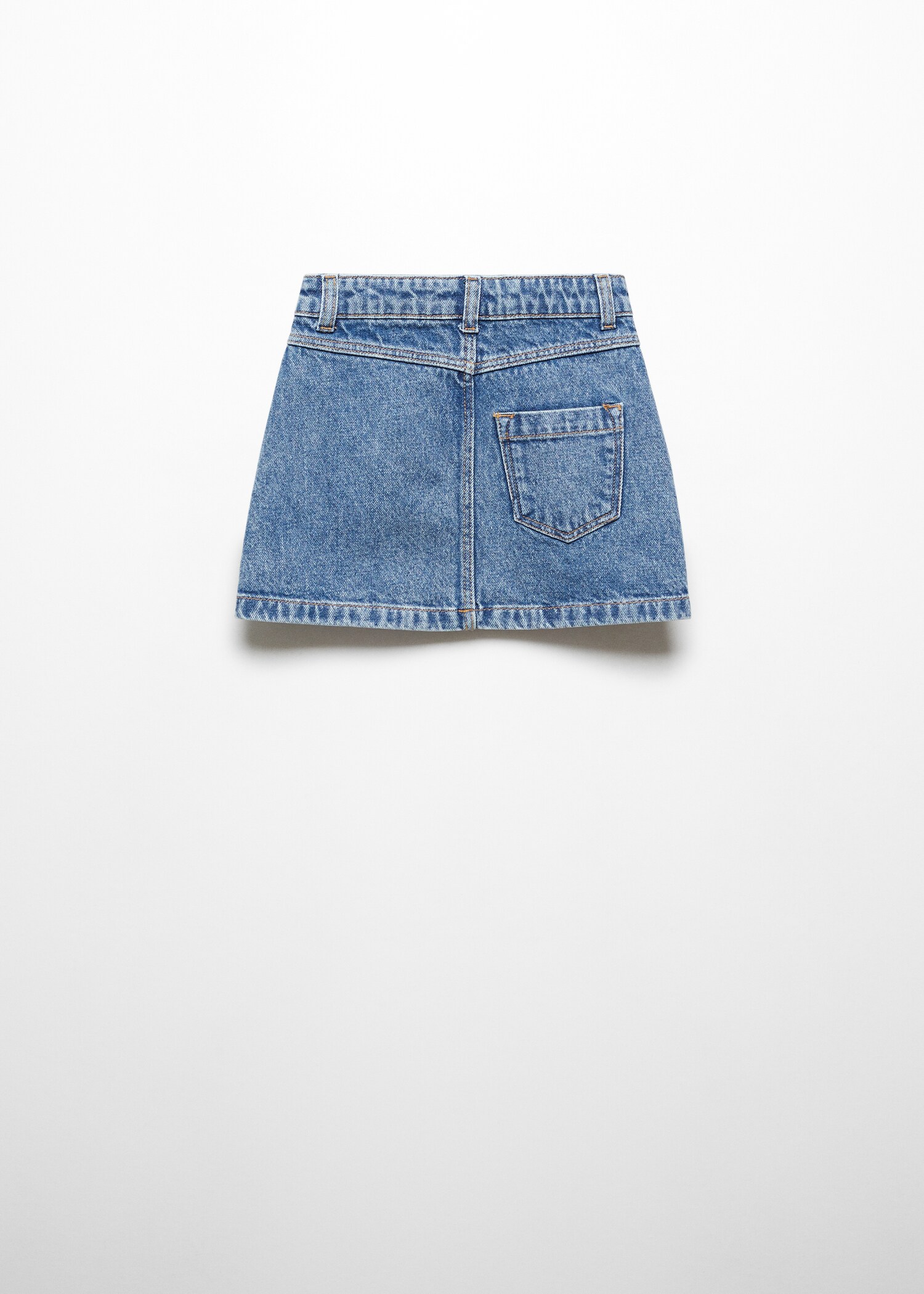 Short denim skirt - Reverse of the article
