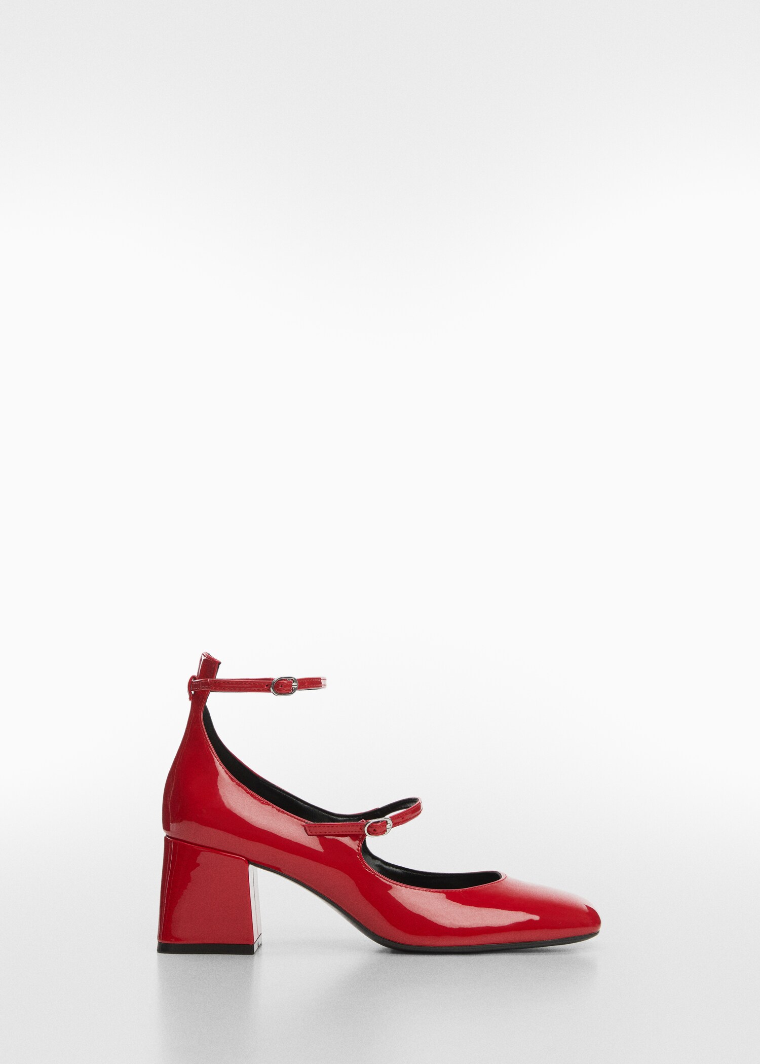 Patent leather-effect shoes with buckle - Article without model