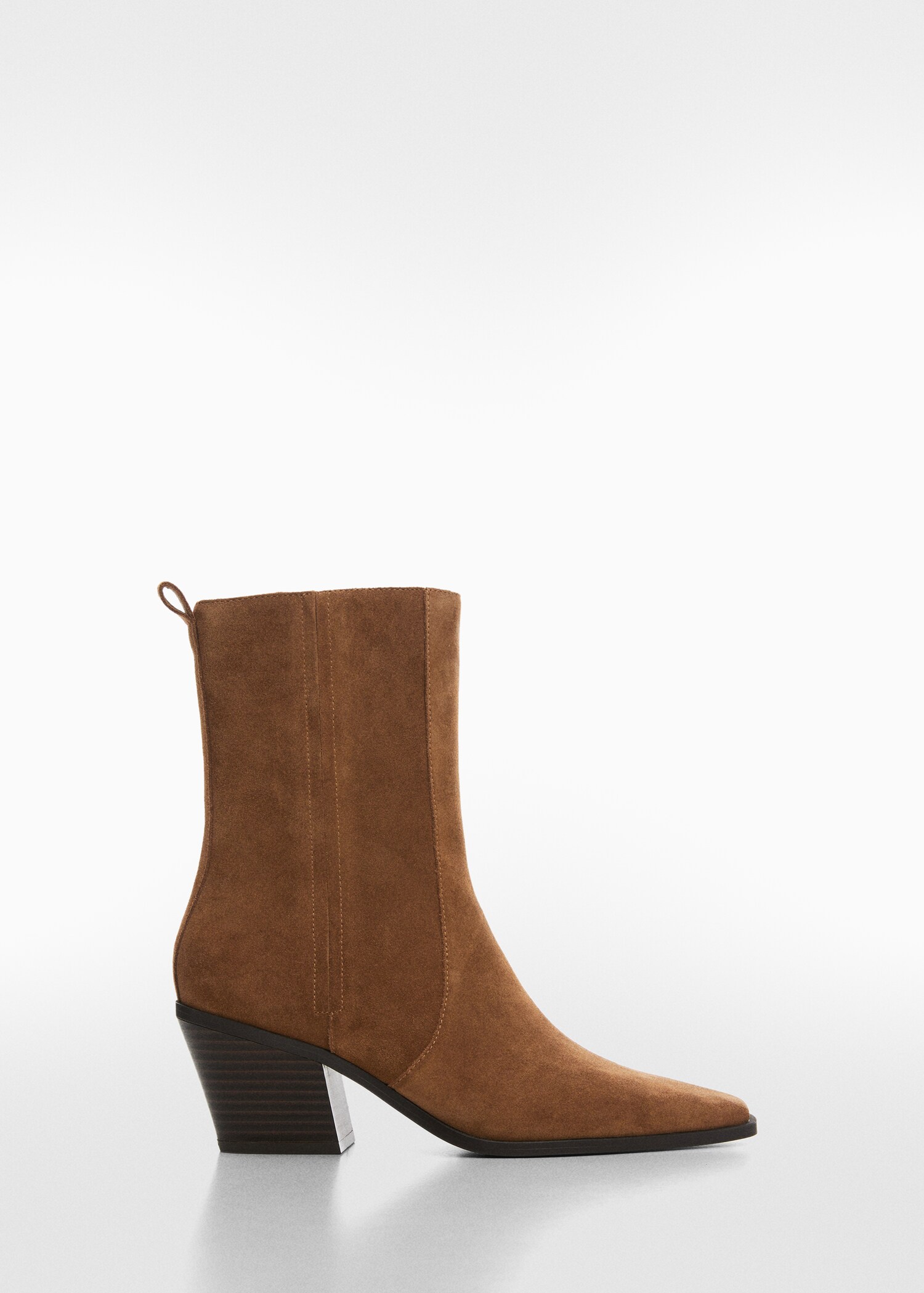Botine cu toc piele întoarsă - Articol fără model
