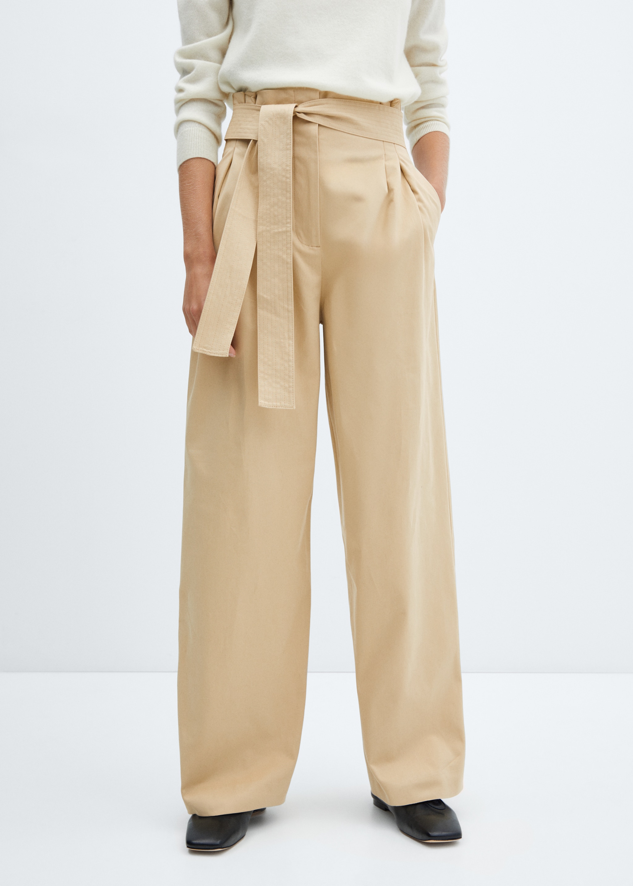 Belted Trousers Paperbag Trousers H&m H&M Paper Bag Wide