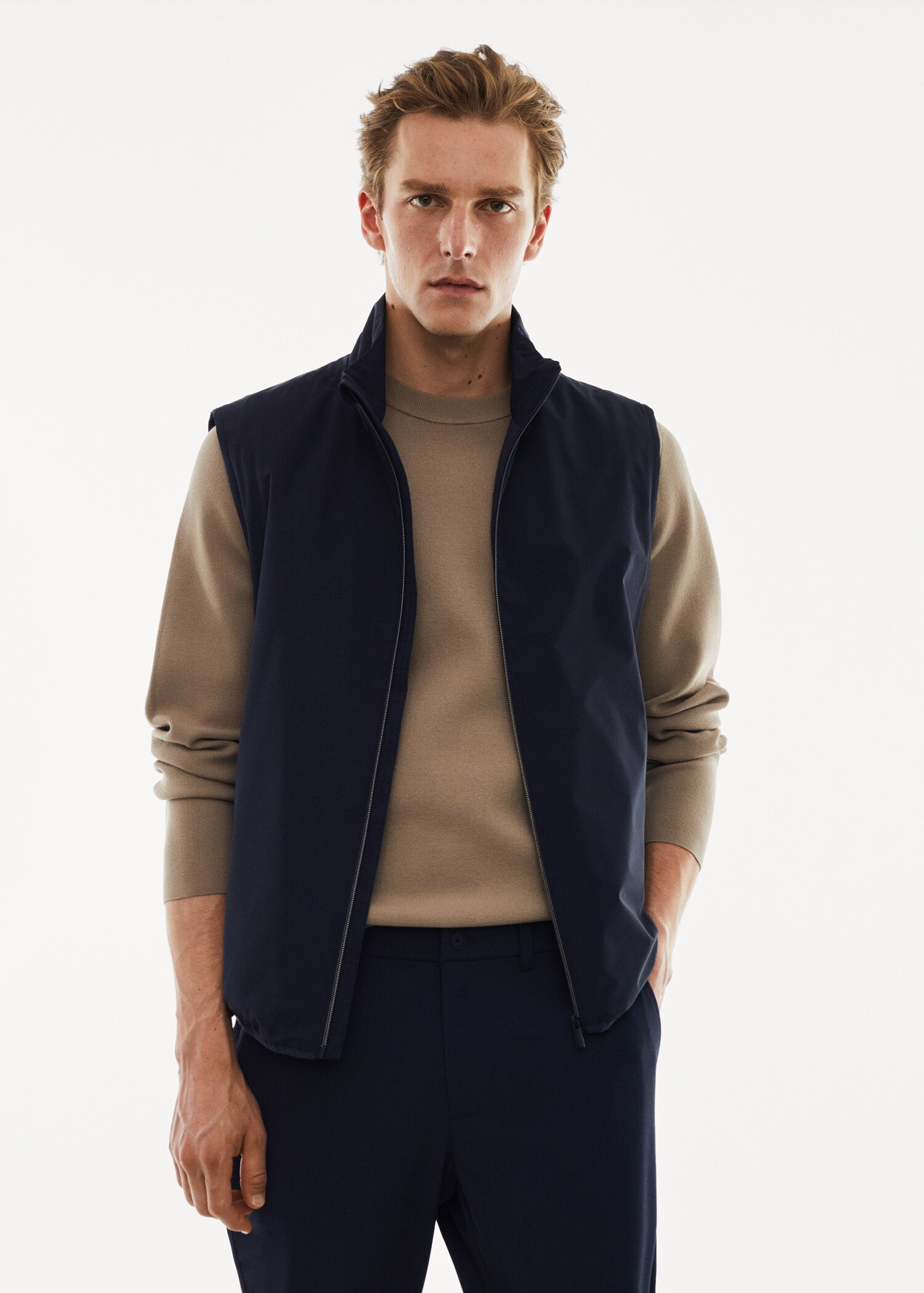 Lichte waterafstotende bodywarmer - Middenvlak