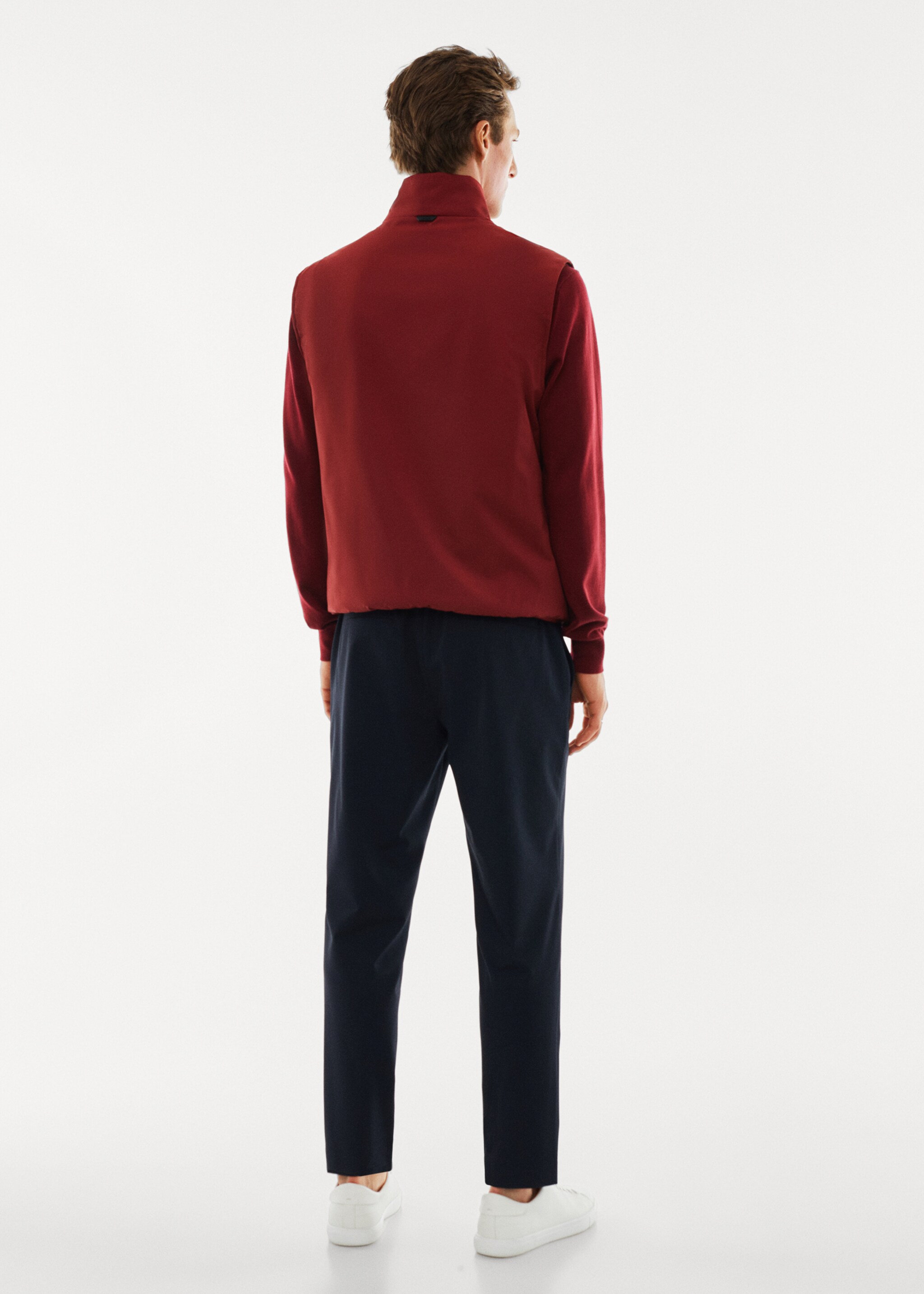 Lightweight quilted water-repellent quilted gilet - Reverse of the article, Red. Ref: 57074756-00.