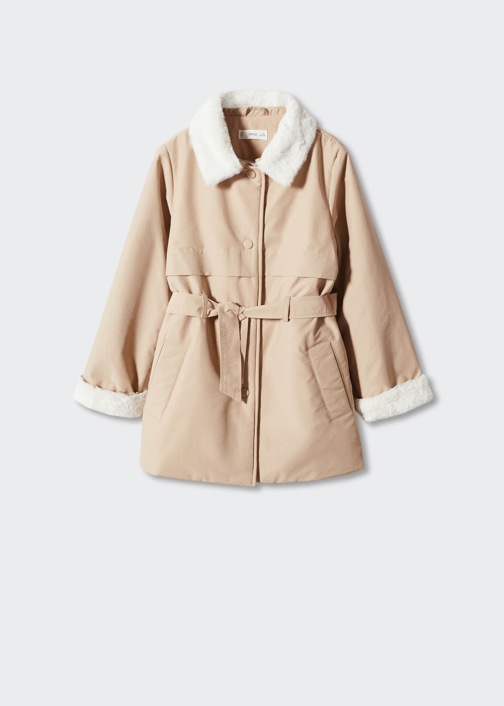 Fur lined quilted coat online