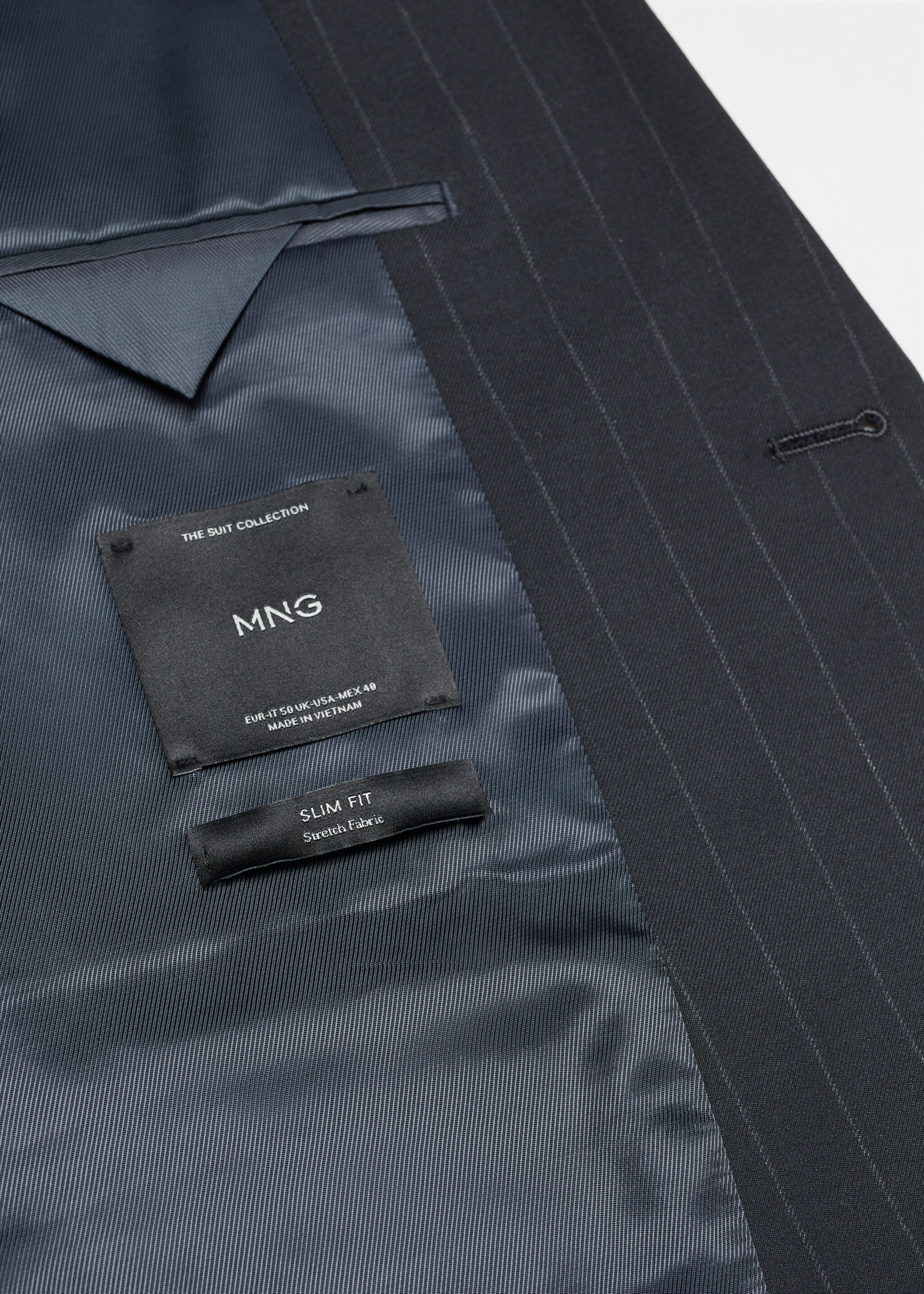 Slim fit sako za odijelo od rastezljive tkanine - Detalji artikla 0