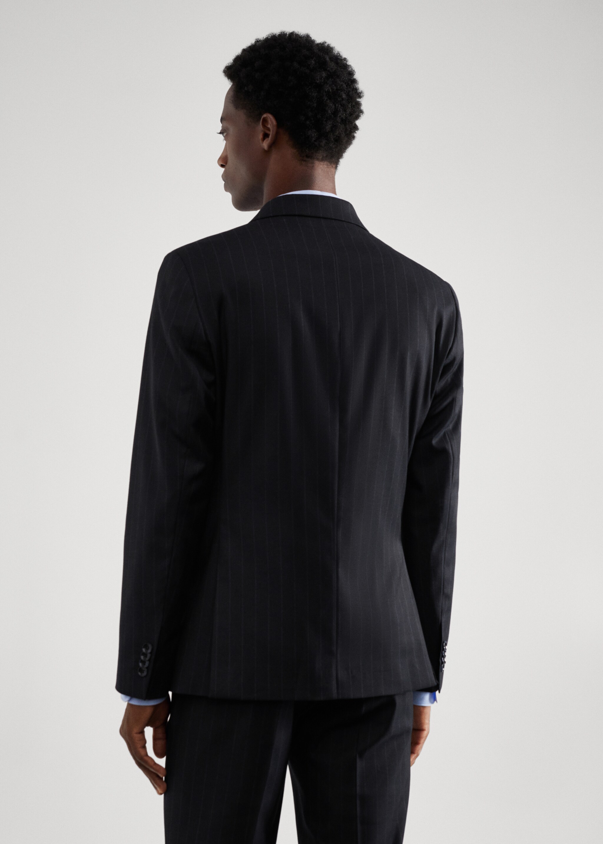 Slim fit sako za odijelo od rastezljive tkanine - Stražnji dio artikla
