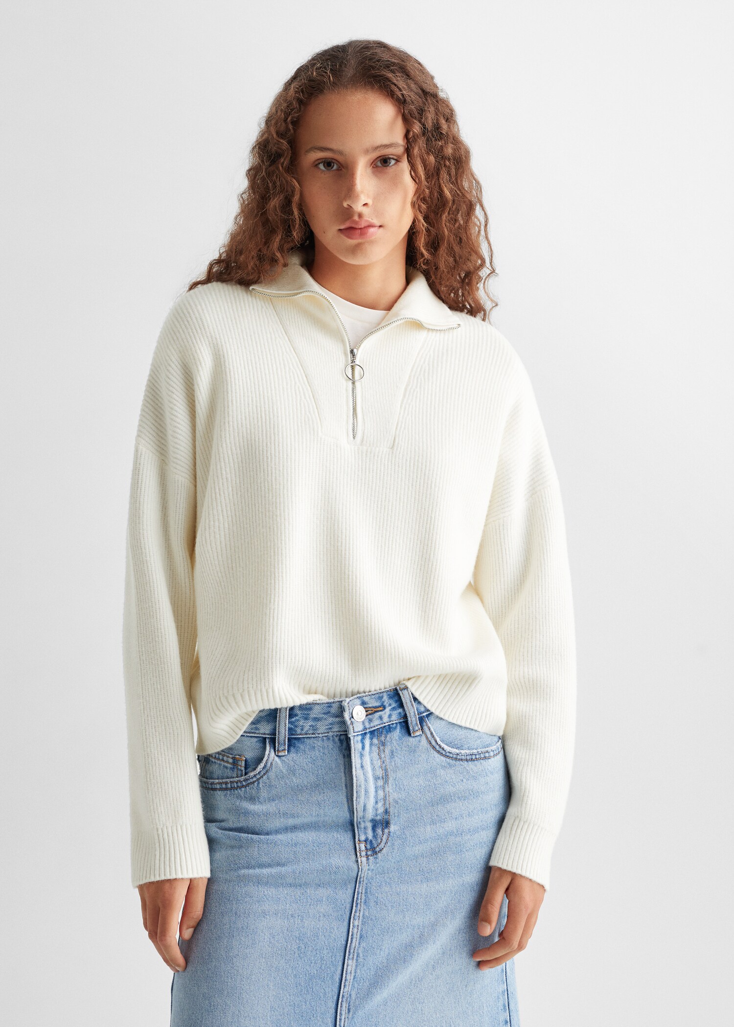 Zip knit sweater - Medium plane