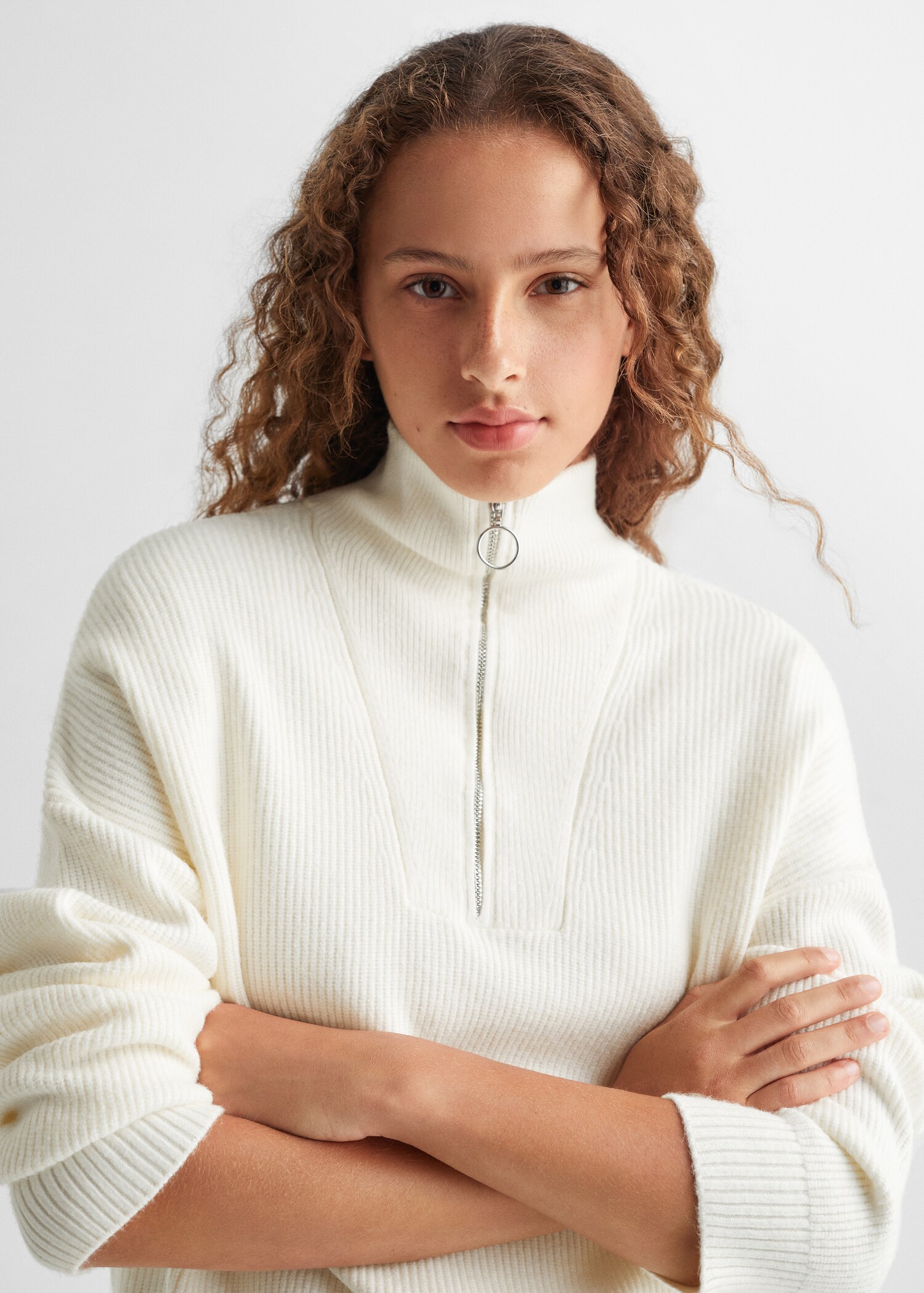 Zip knit sweater - Details of the article 1