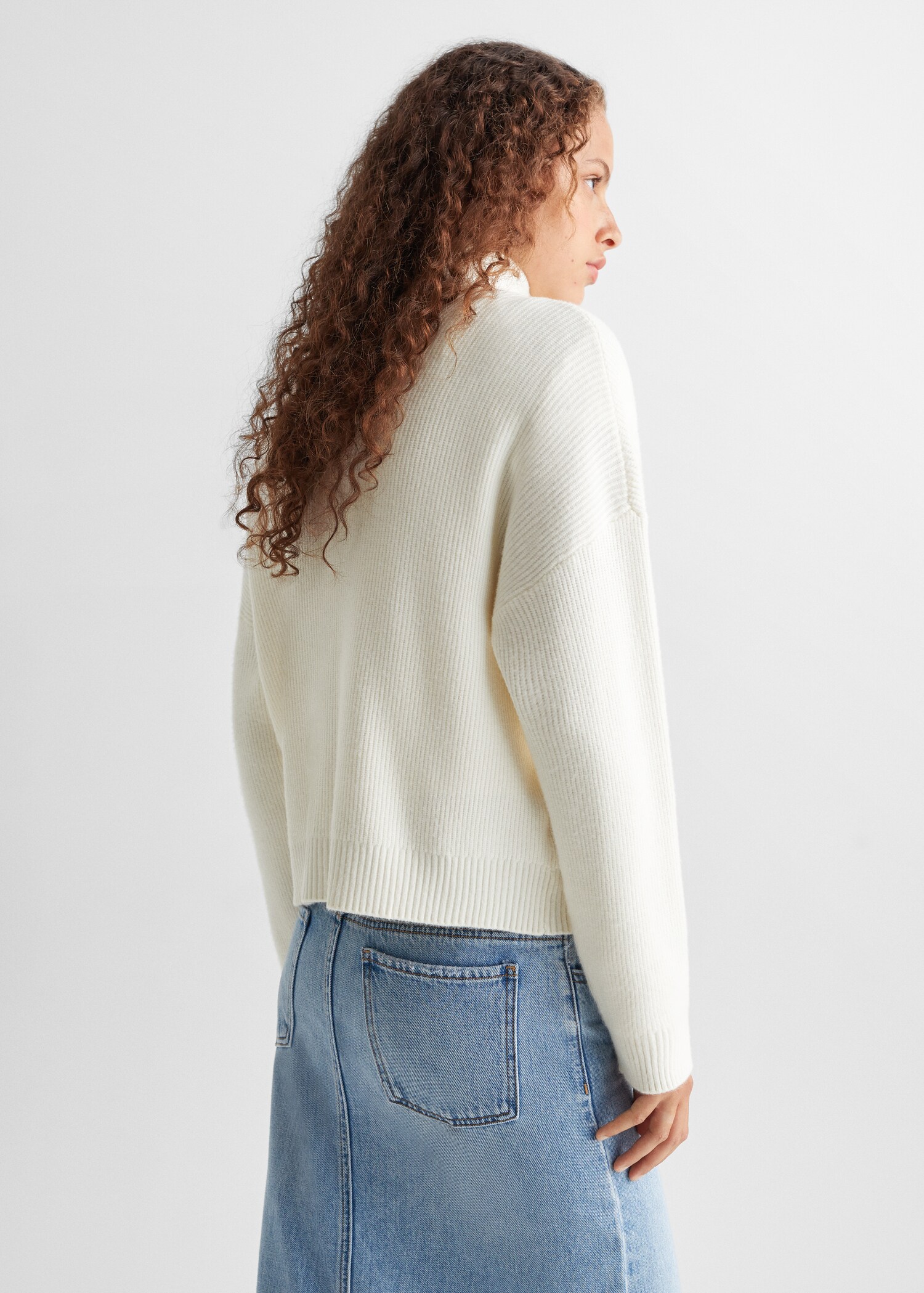 Zip knit sweater - Reverse of the article