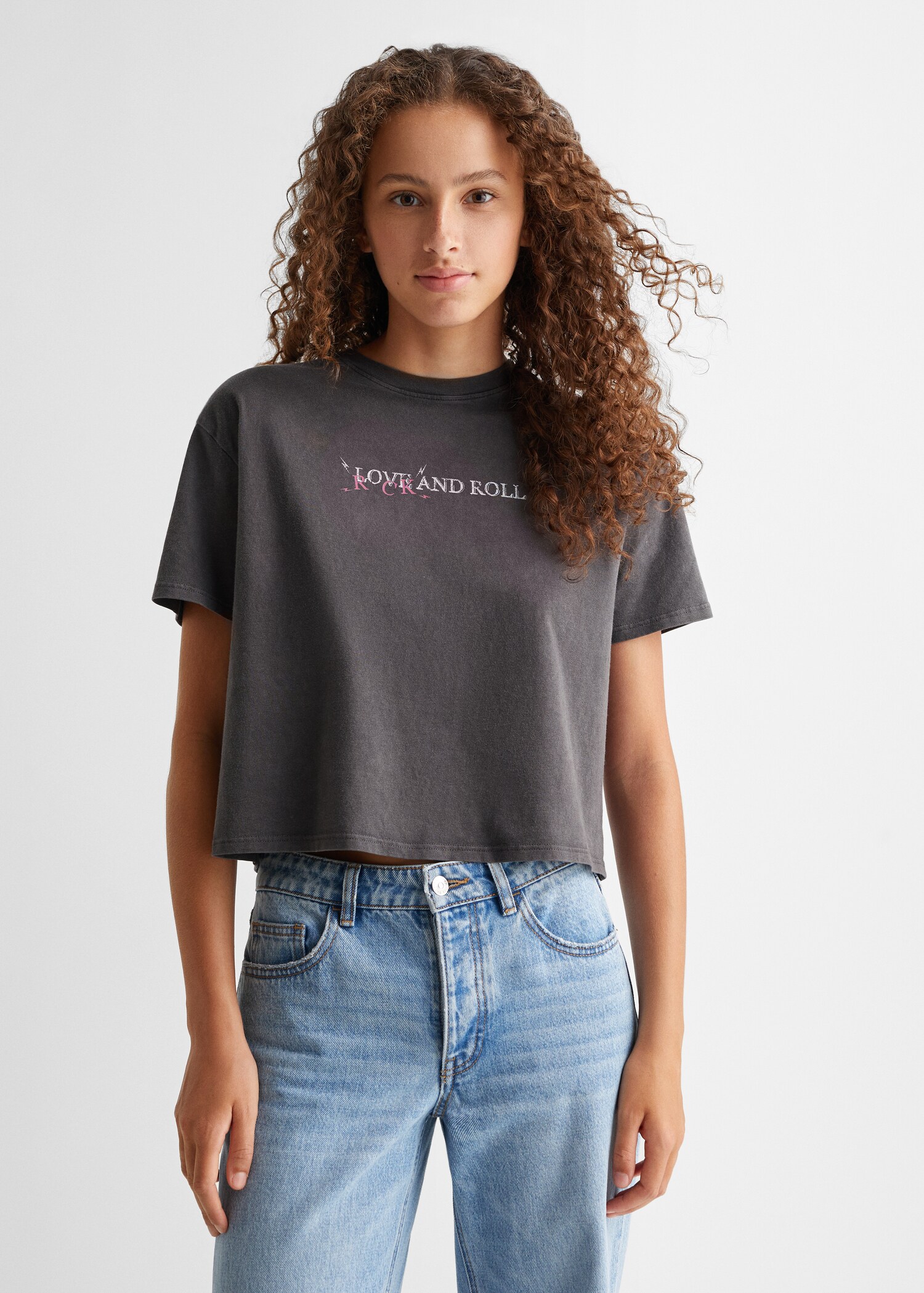Message cotton T-shirt - Medium plane